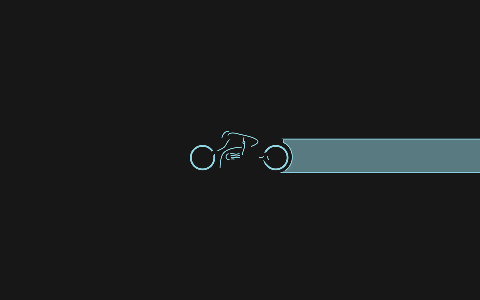 Turkis motorcyklist minimalistisk wallpaper — Minimalistisk Wallpapers