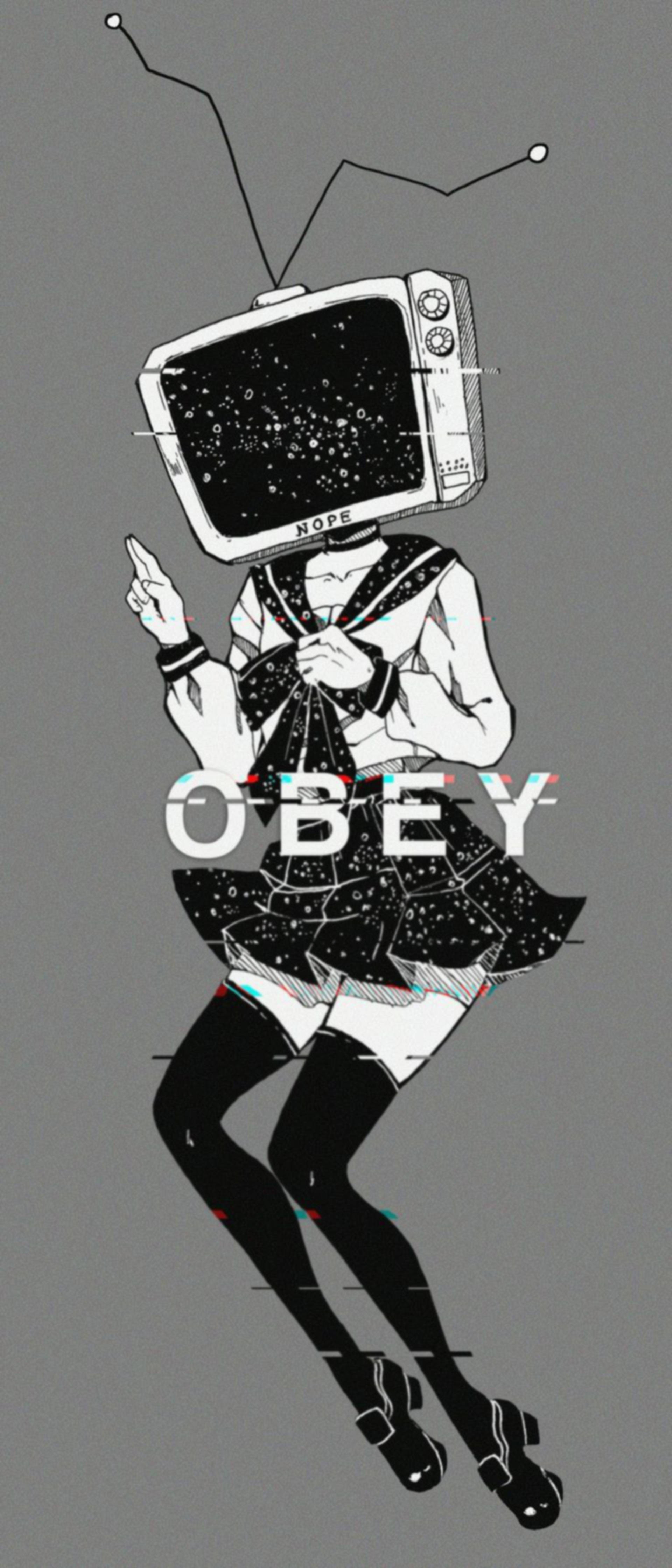 TV-hoved Echo Glitch Wallpapers