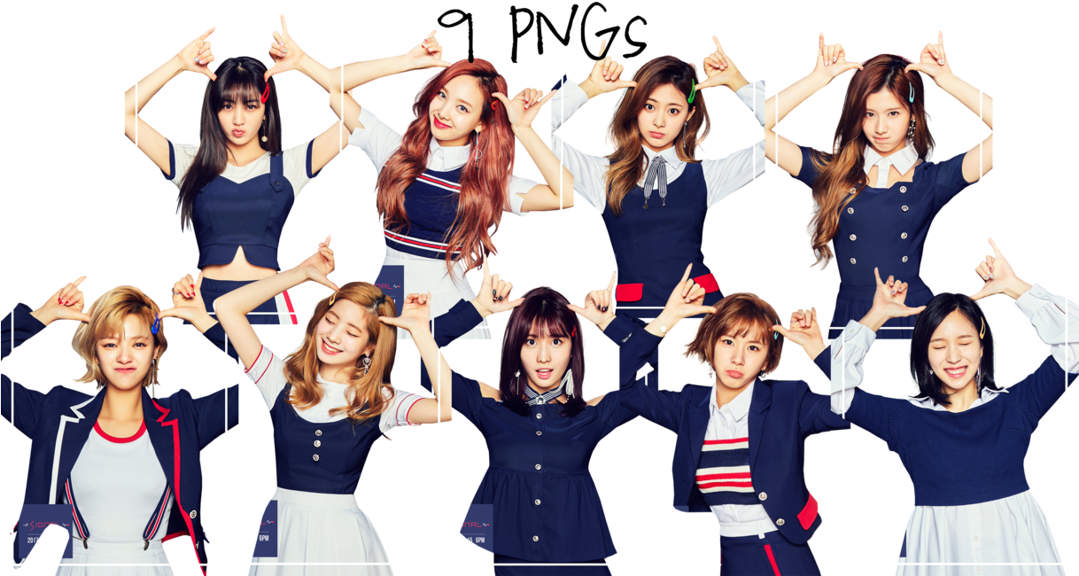 Twice-medlemmer laver hjerteformet håndbevægelse Wallpapers