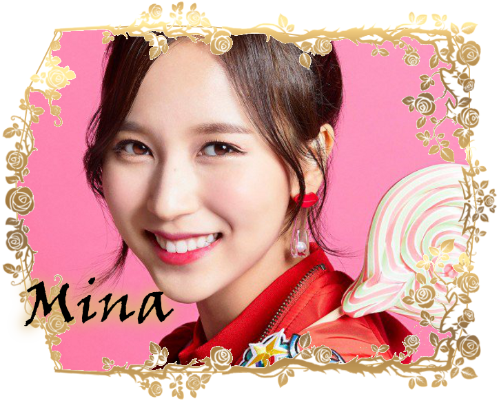 Twice Mina blomsterramme Wallpapers