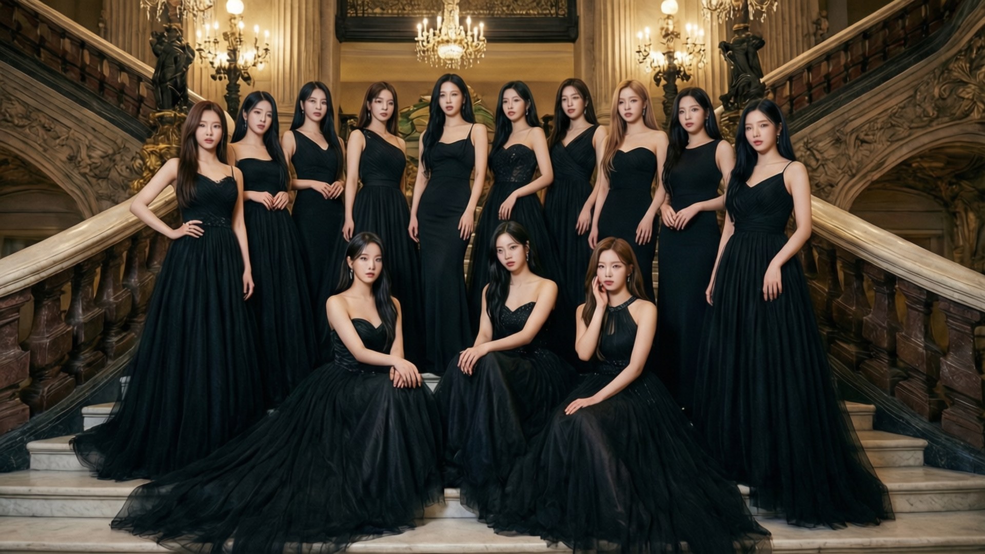 TWICE Sort slips jakkesæt Wallpapers