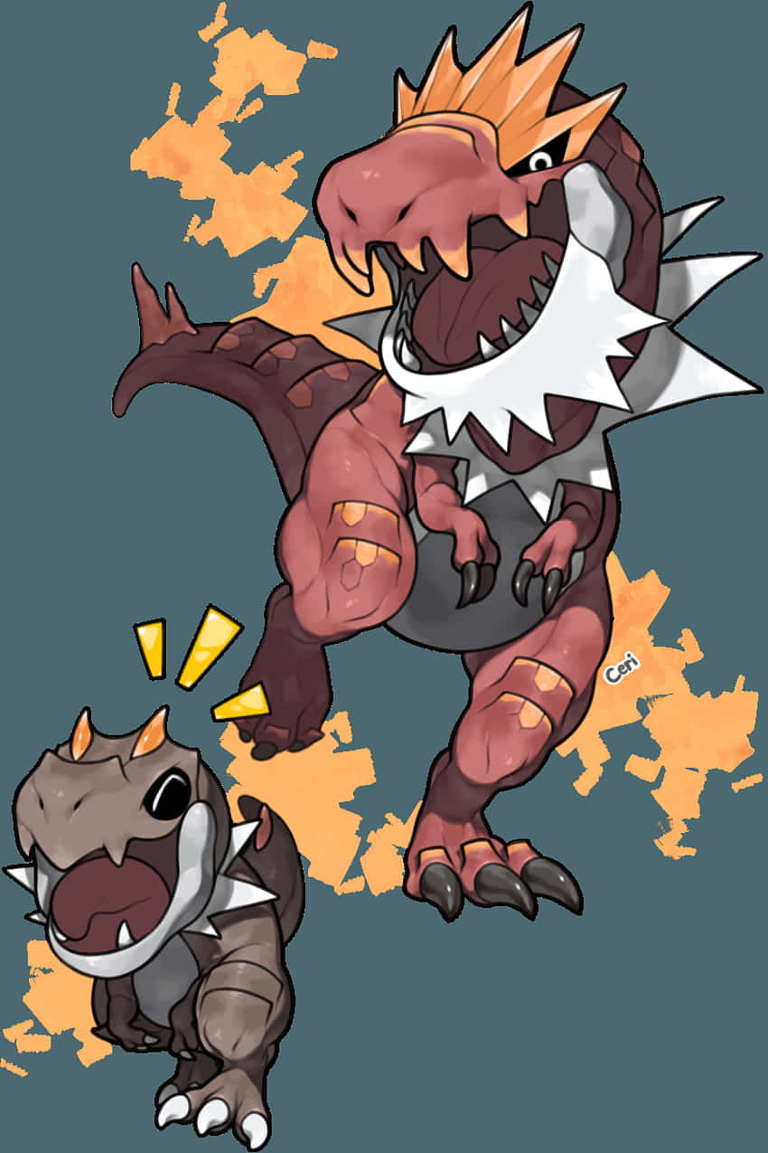 Tyrantrum og Tyrunt på jagt Wallpapers