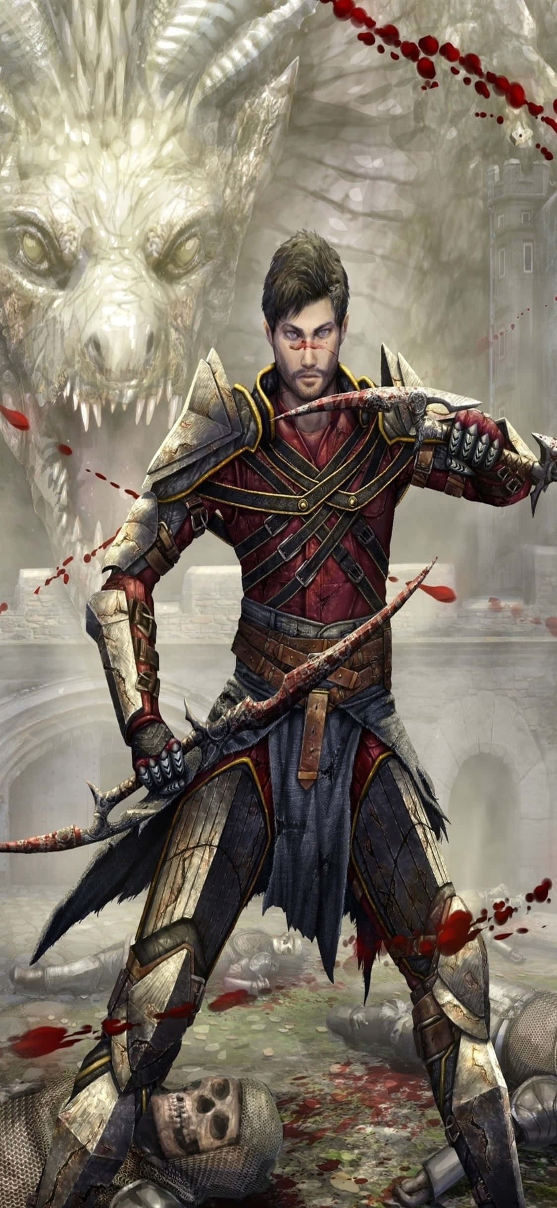 Udforsk den episke verden i Dragon Age Inquisition på din iPhone Xs! Wallpapers