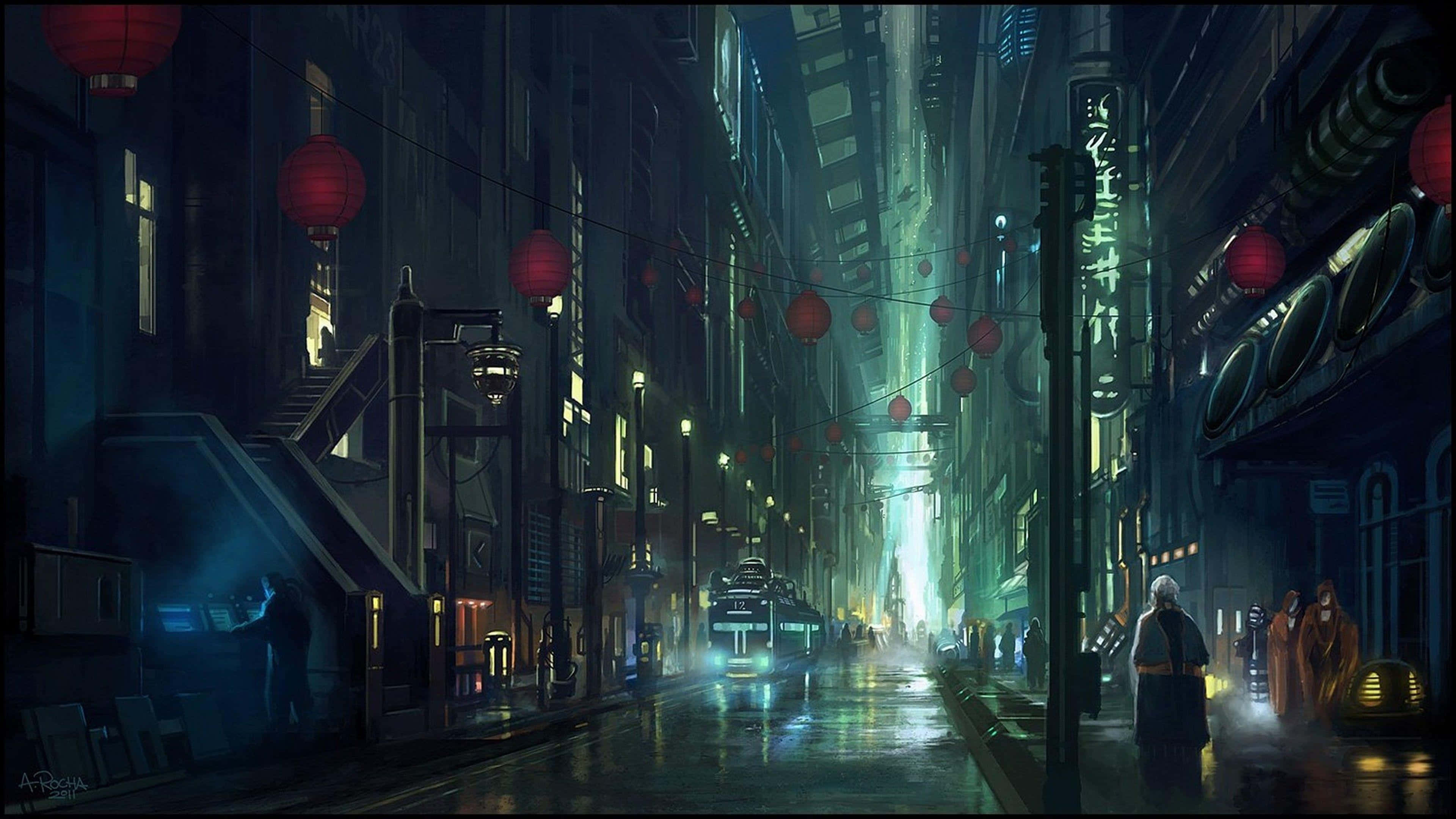 Udforsk den farverige verden i Anime City og find et eventyr, der venter på dig Wallpapers