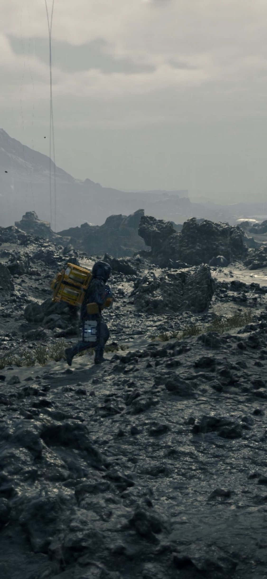 'Udforsk den postapokalyptiske verden i Death Stranding på din iPhone X!' Wallpapers