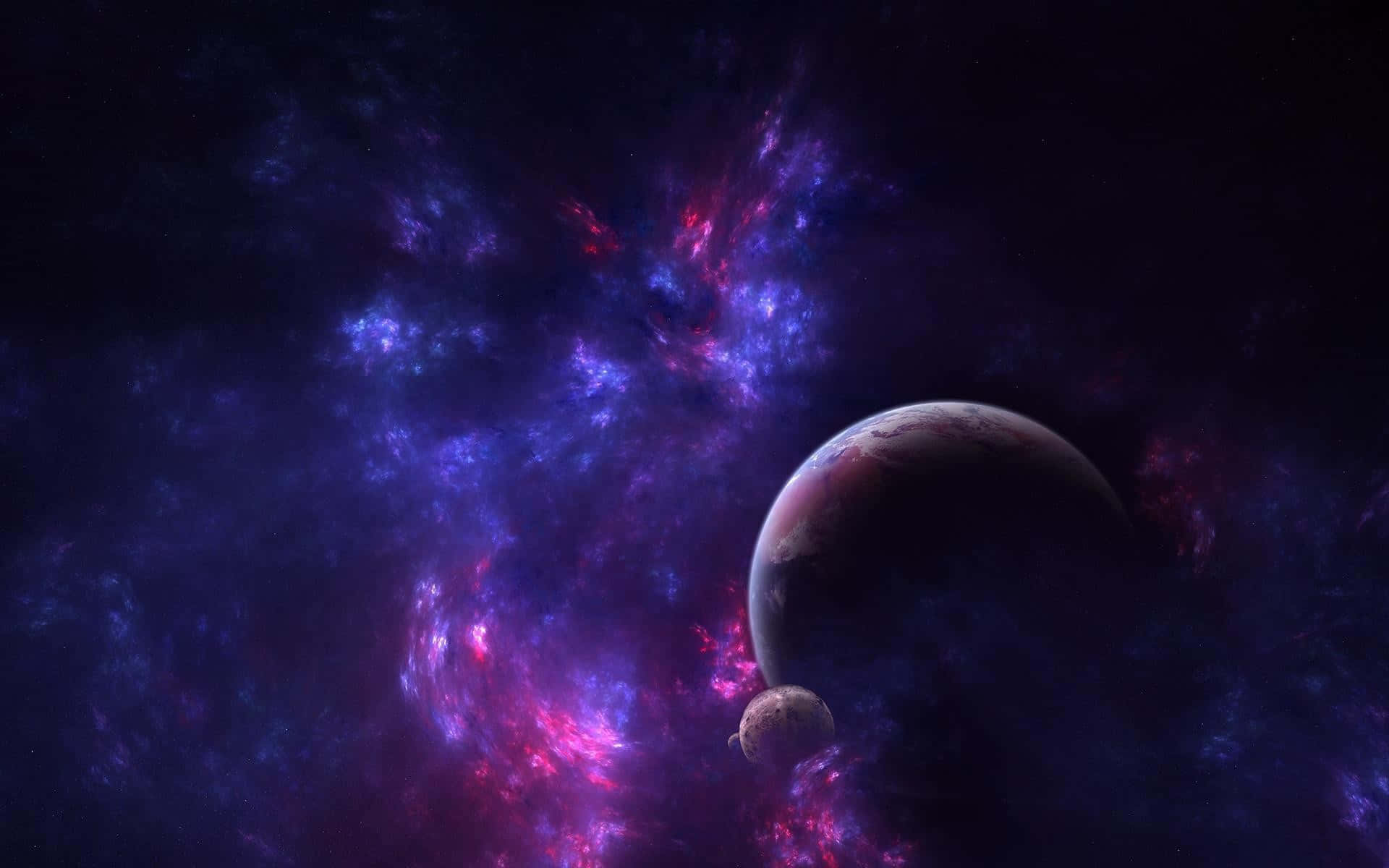 "Udforsk skønheden i den lilla galakse" Wallpapers