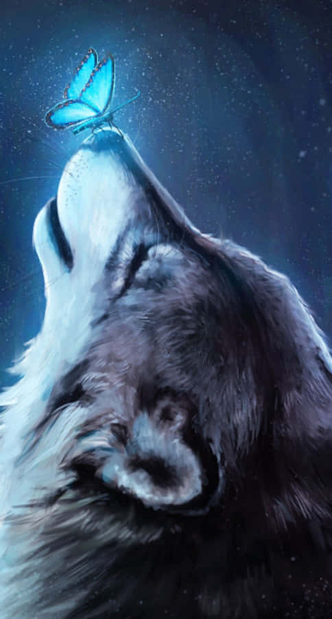 Udforsk universets dybder med Galaxy Wolf Wallpapers
