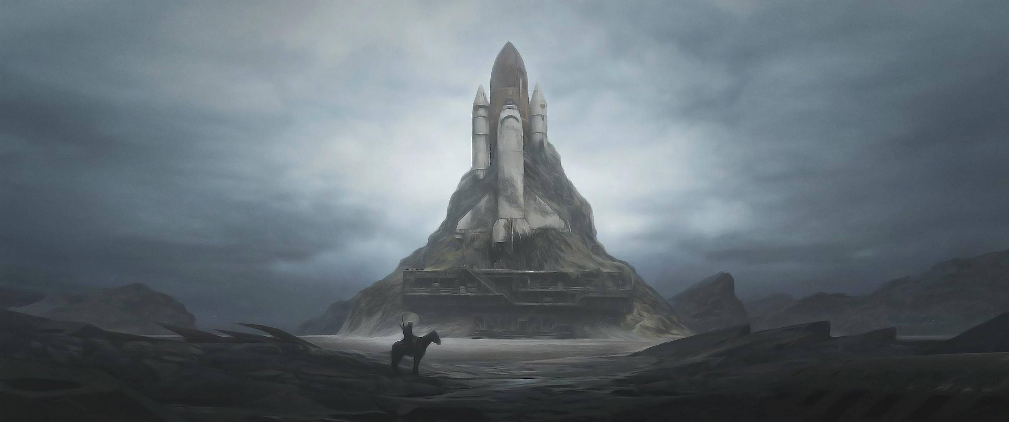 Udkig mod universets rand i en rumraket Wallpapers