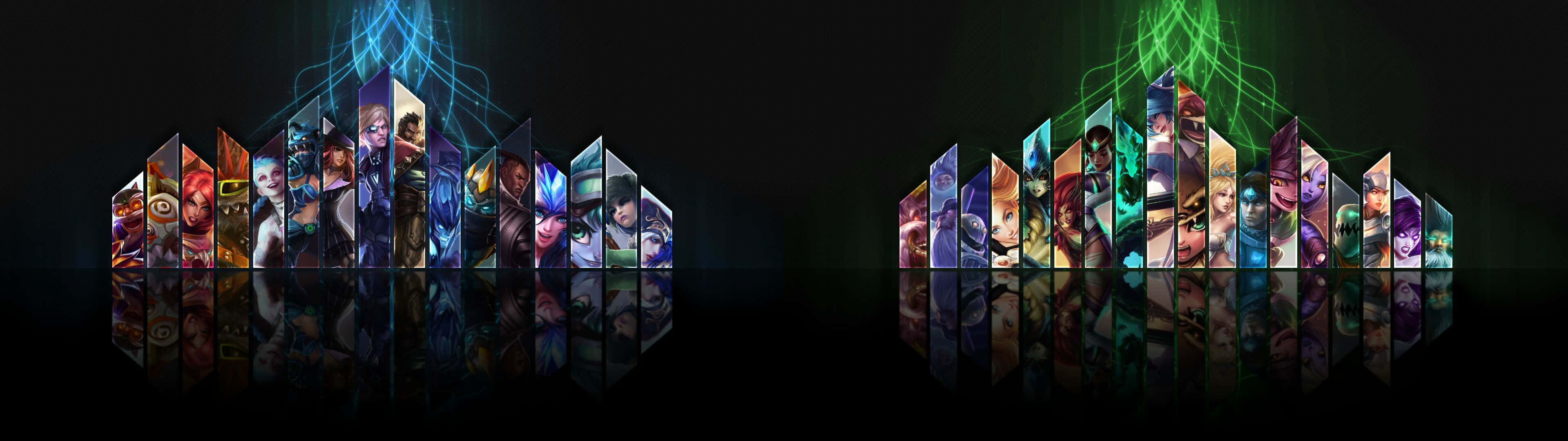 Udlås episke eventyr i League of Legends: Dual Screen Wallpapers