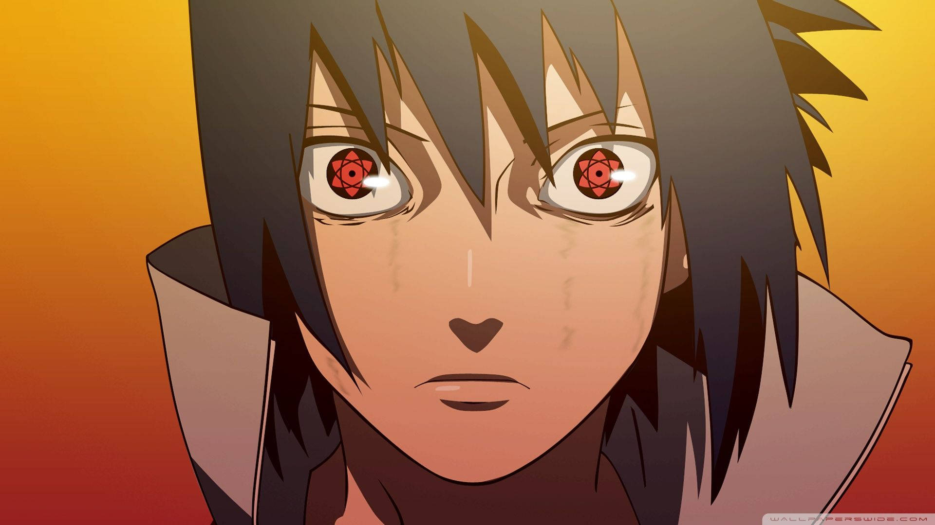 Udløsning af kraften fra Sasuke Uchihas Mangekyou Sharingan Wallpapers