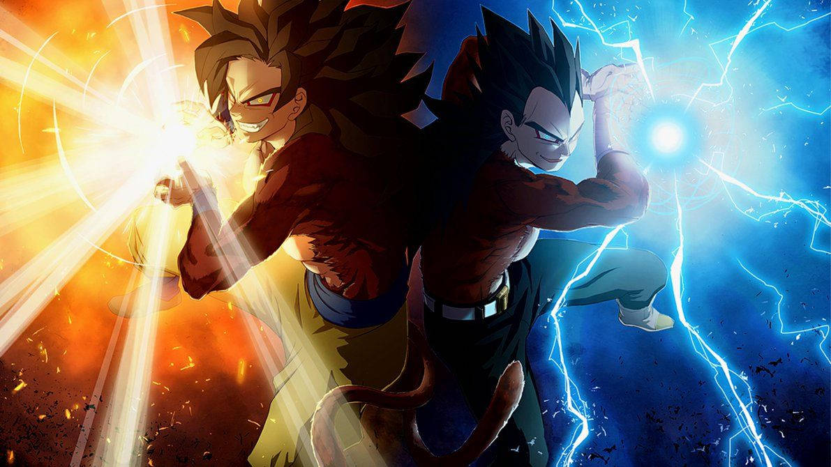 Udløs den sande kraft af Super Saiyan 4 Wallpapers