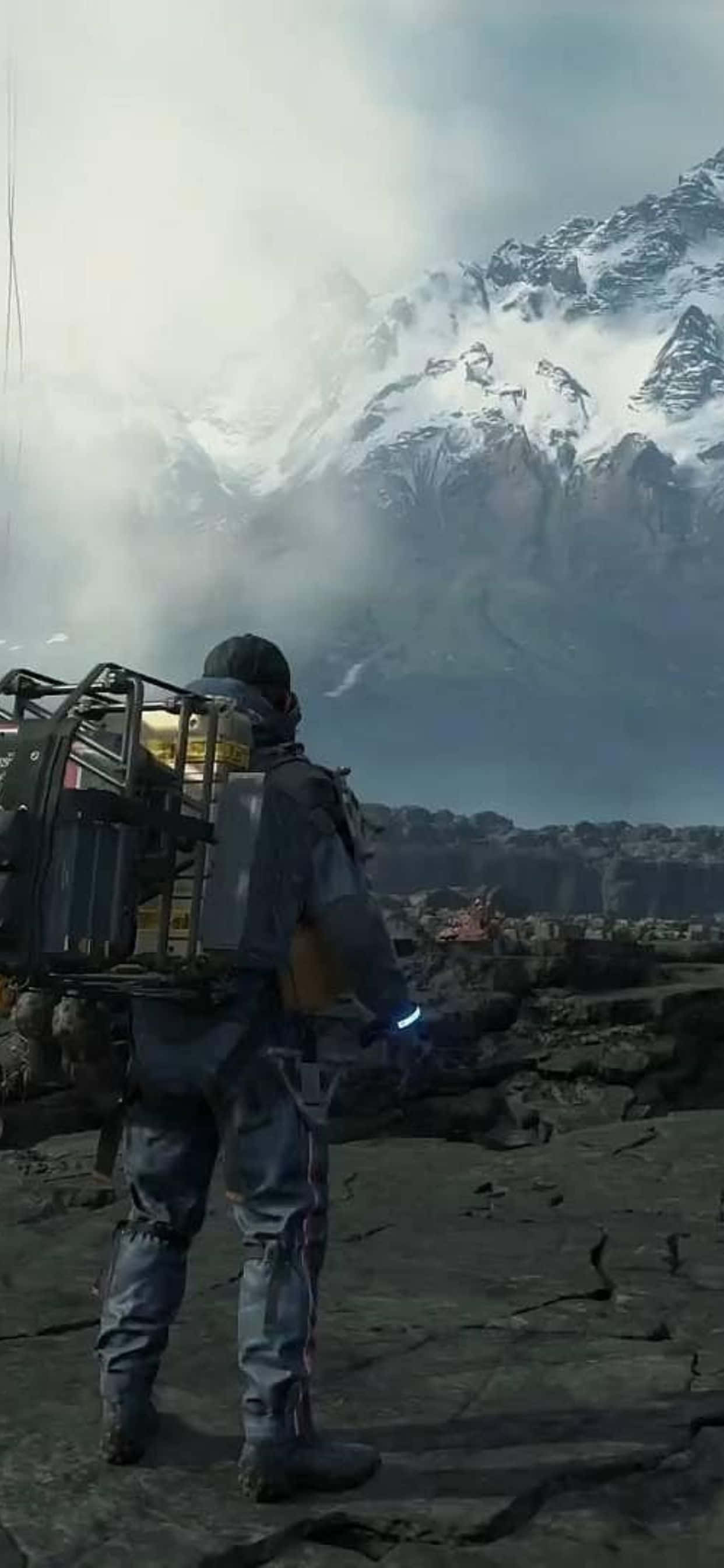 Udnyt kraften i iPhone Xs Max til en revolutionerende oplevelse med Death Stranding Wallpapers