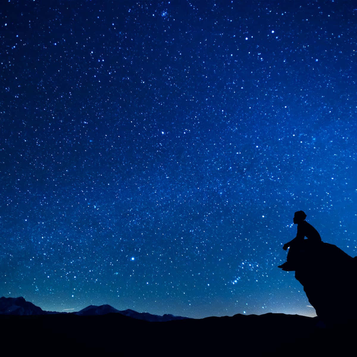 Udsigt over den stjerneklare nattehimmel Wallpapers