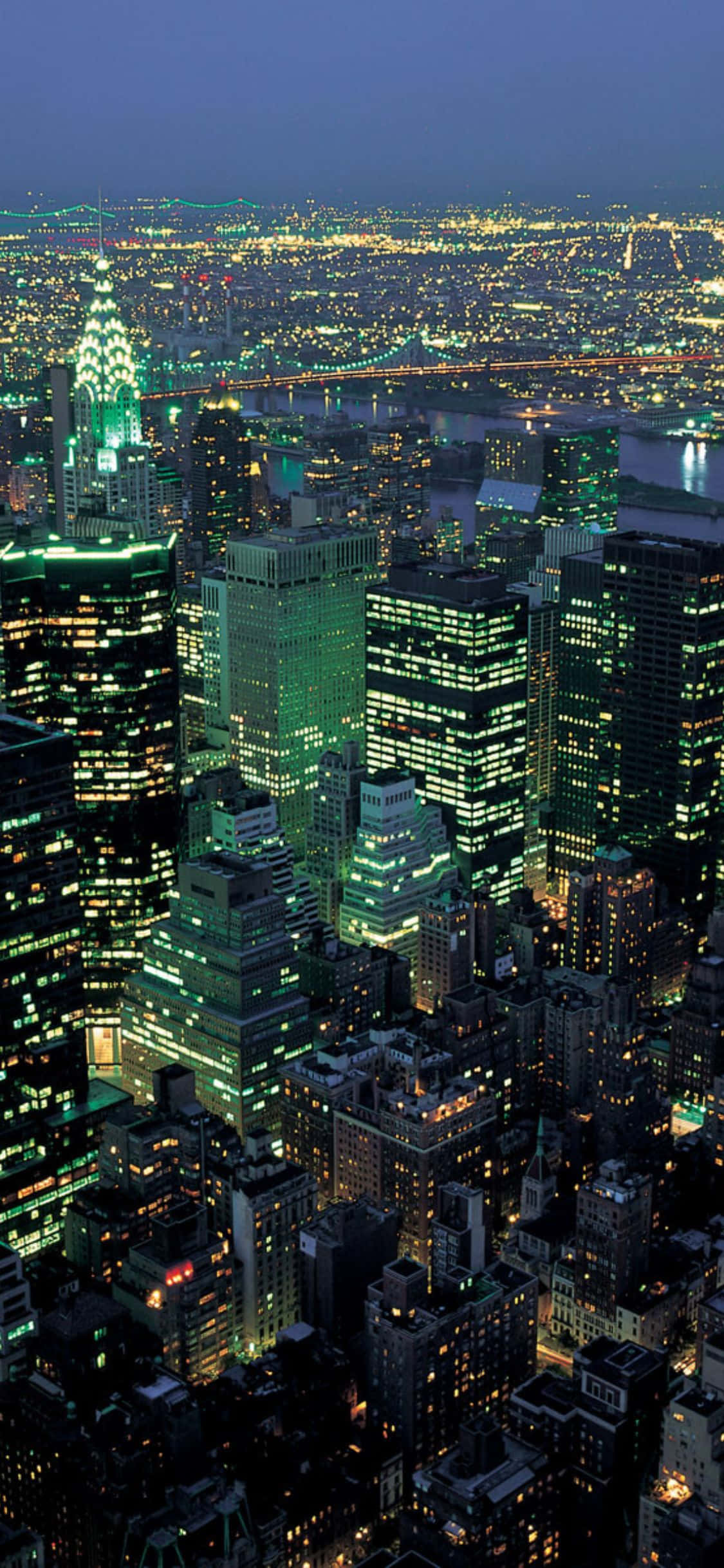 Udsigt over New Yorks skyline fra iPhone X Wallpapers