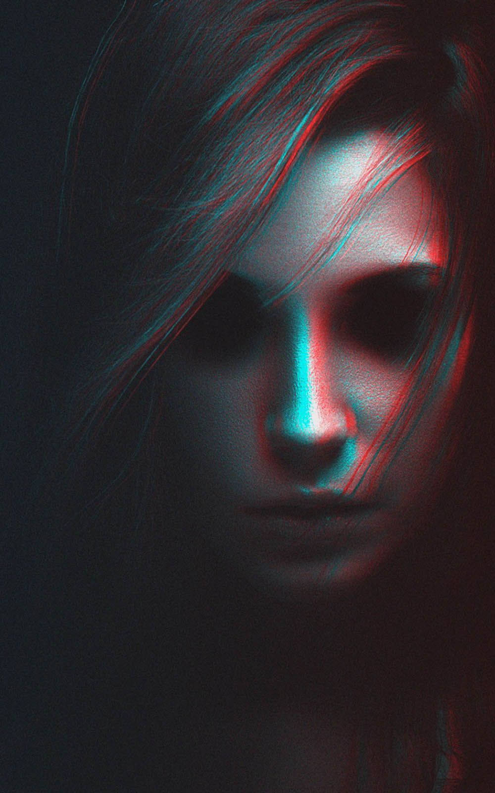 Uhyggelig 3D Pige Mobil Wallpapers