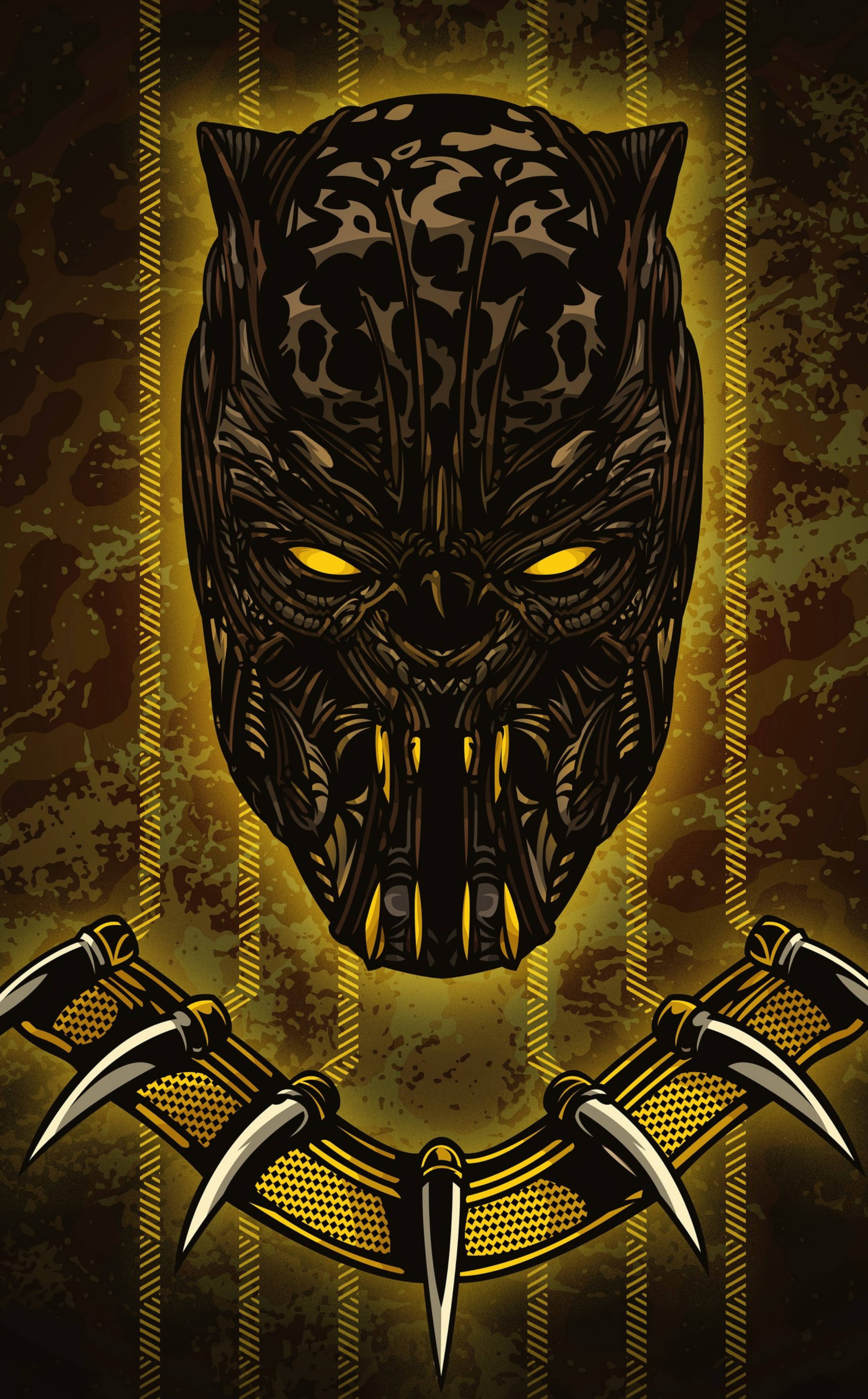 Uhyggelig gylden Jaguar Killmonger Wallpapers