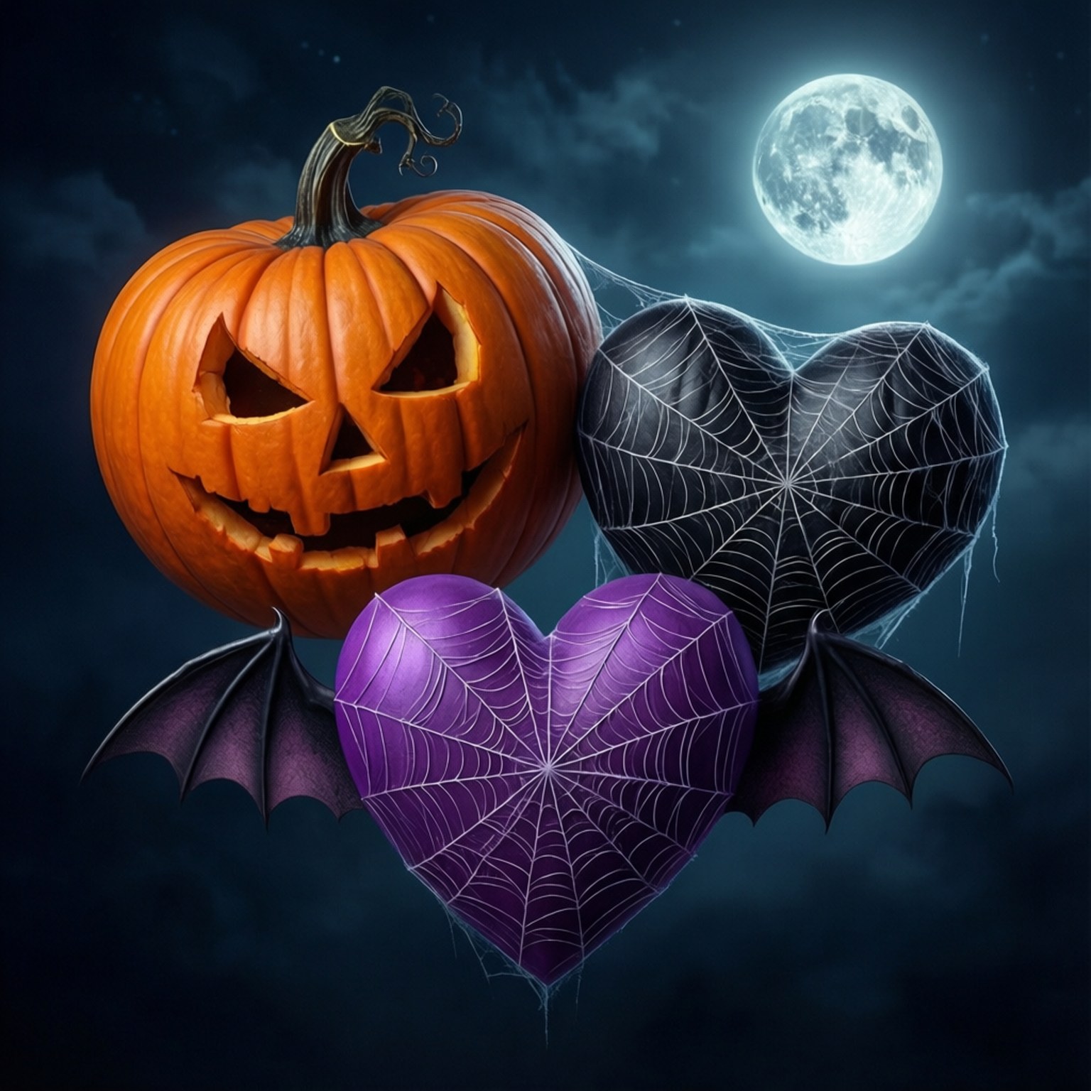 Uhyggelige Halloween-hjerter Wallpapers