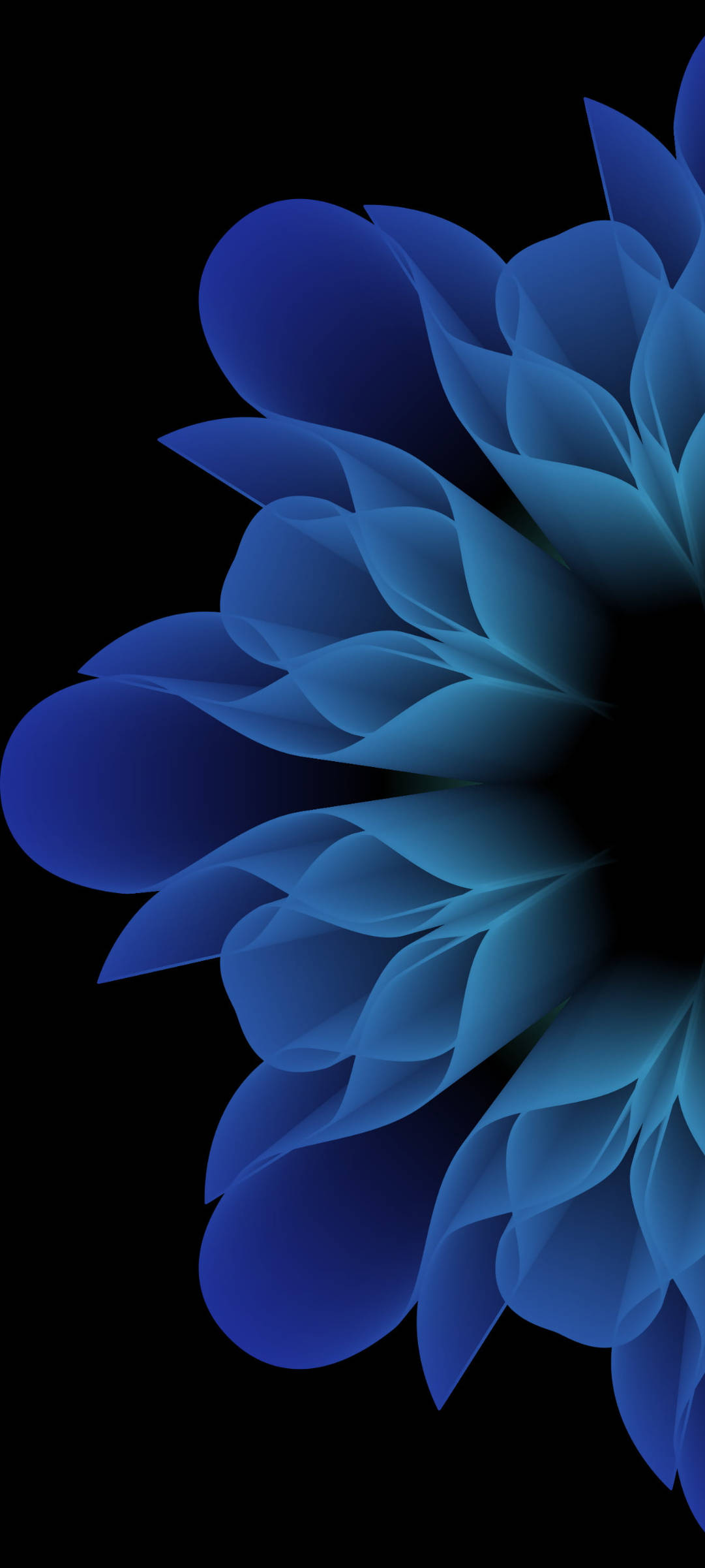 Uigennemsigtig Blå Blomst Original iPhone 7 Wallpapers