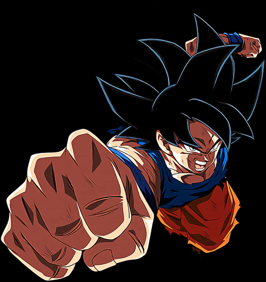 Ultra Instinct Goku kraftfuldt slag Wallpapers