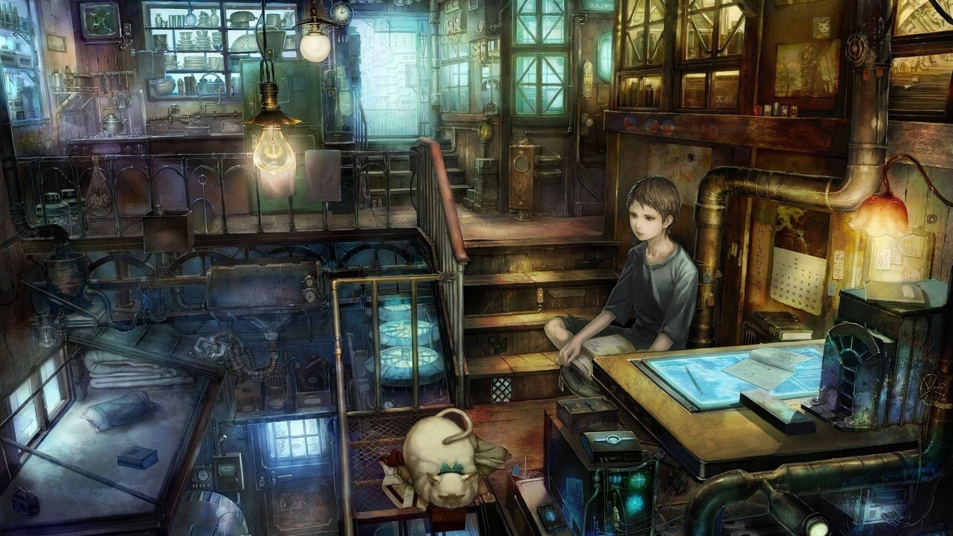 Underjordisk anime-paradis Wallpapers