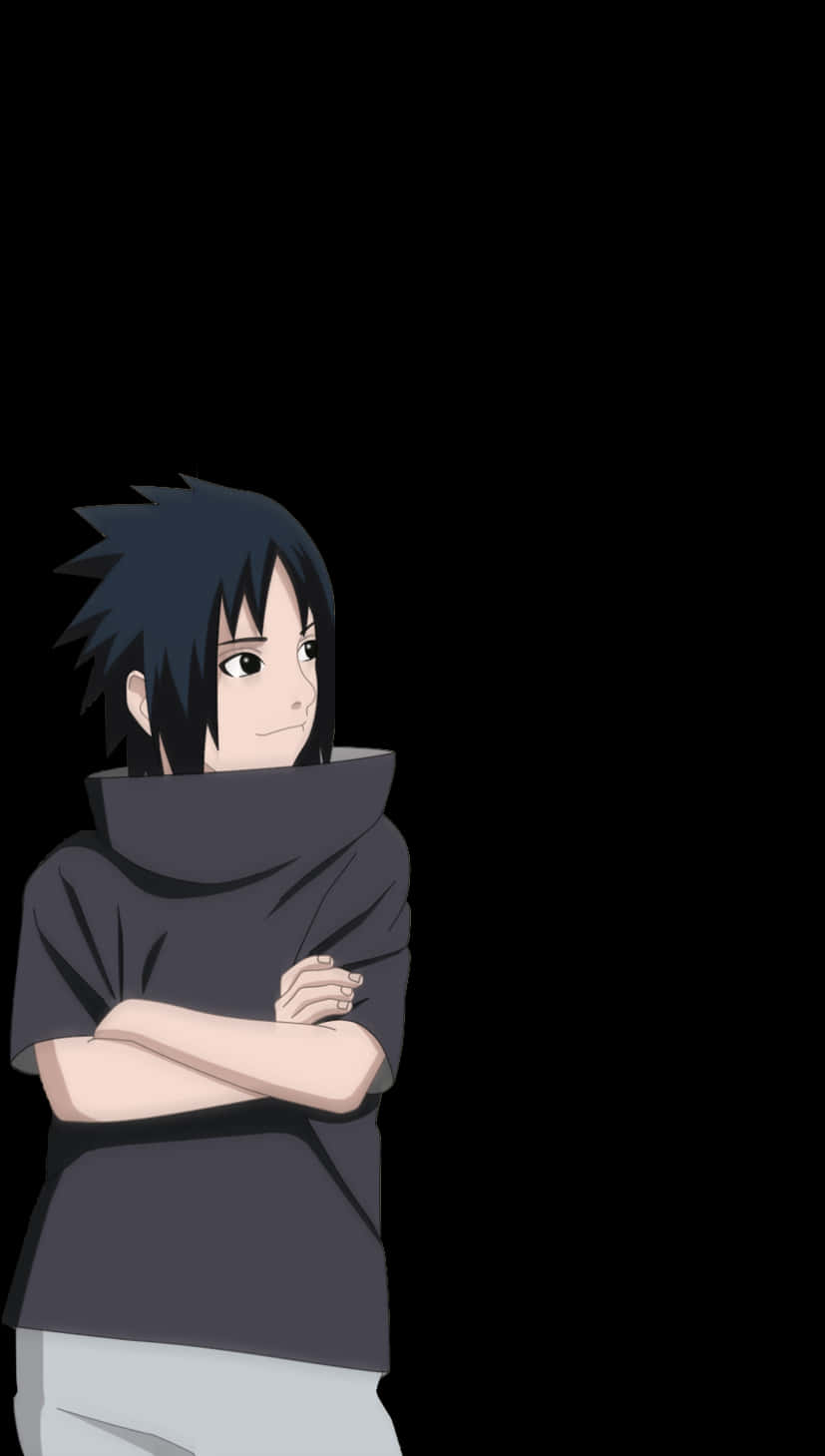 Ung animekarakter sort baggrund Wallpapers