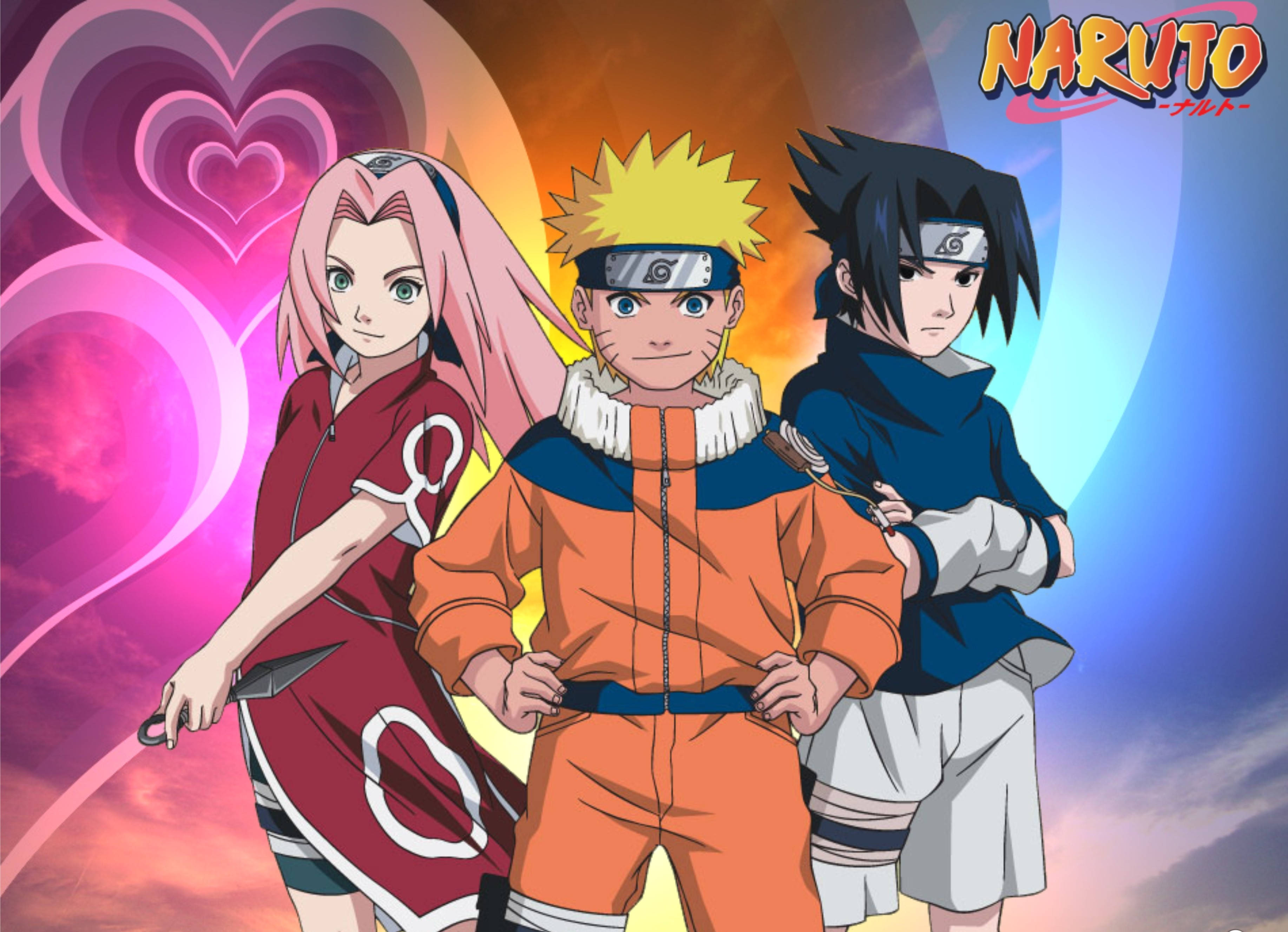 Ung Naruto, Sasuke og Sakura Plakat Wallpapers