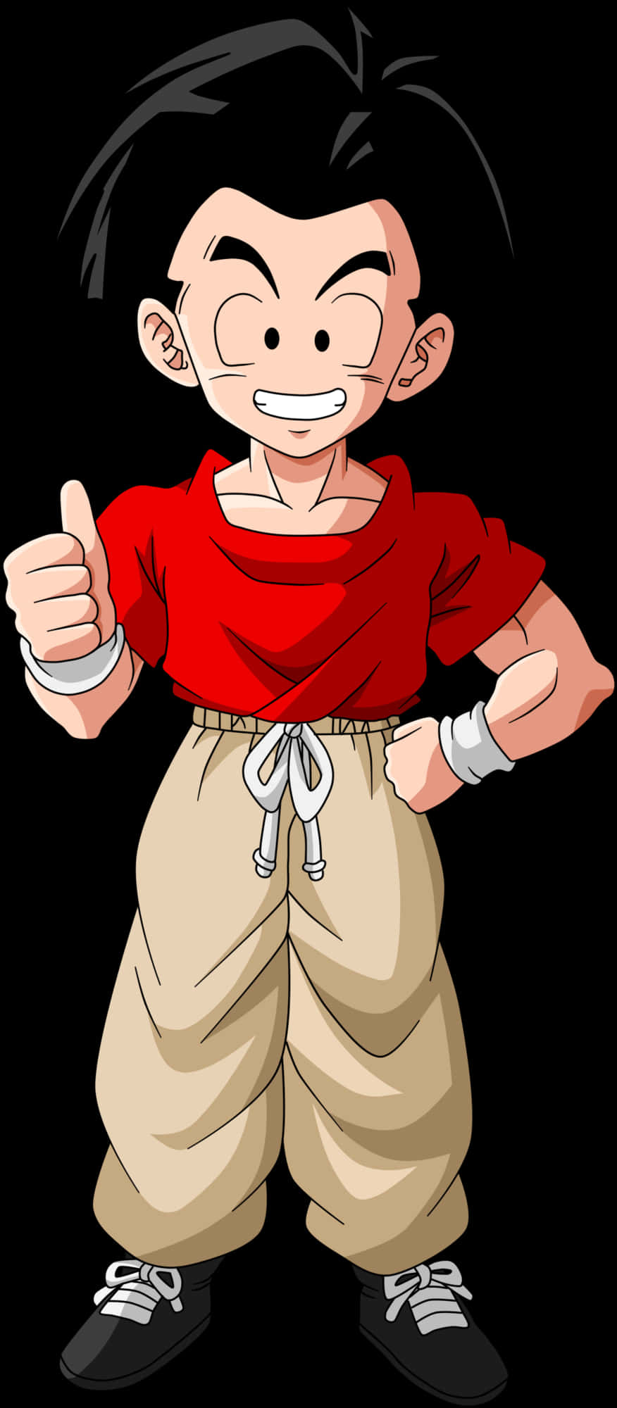 Unge Goku med tommel op Wallpapers
