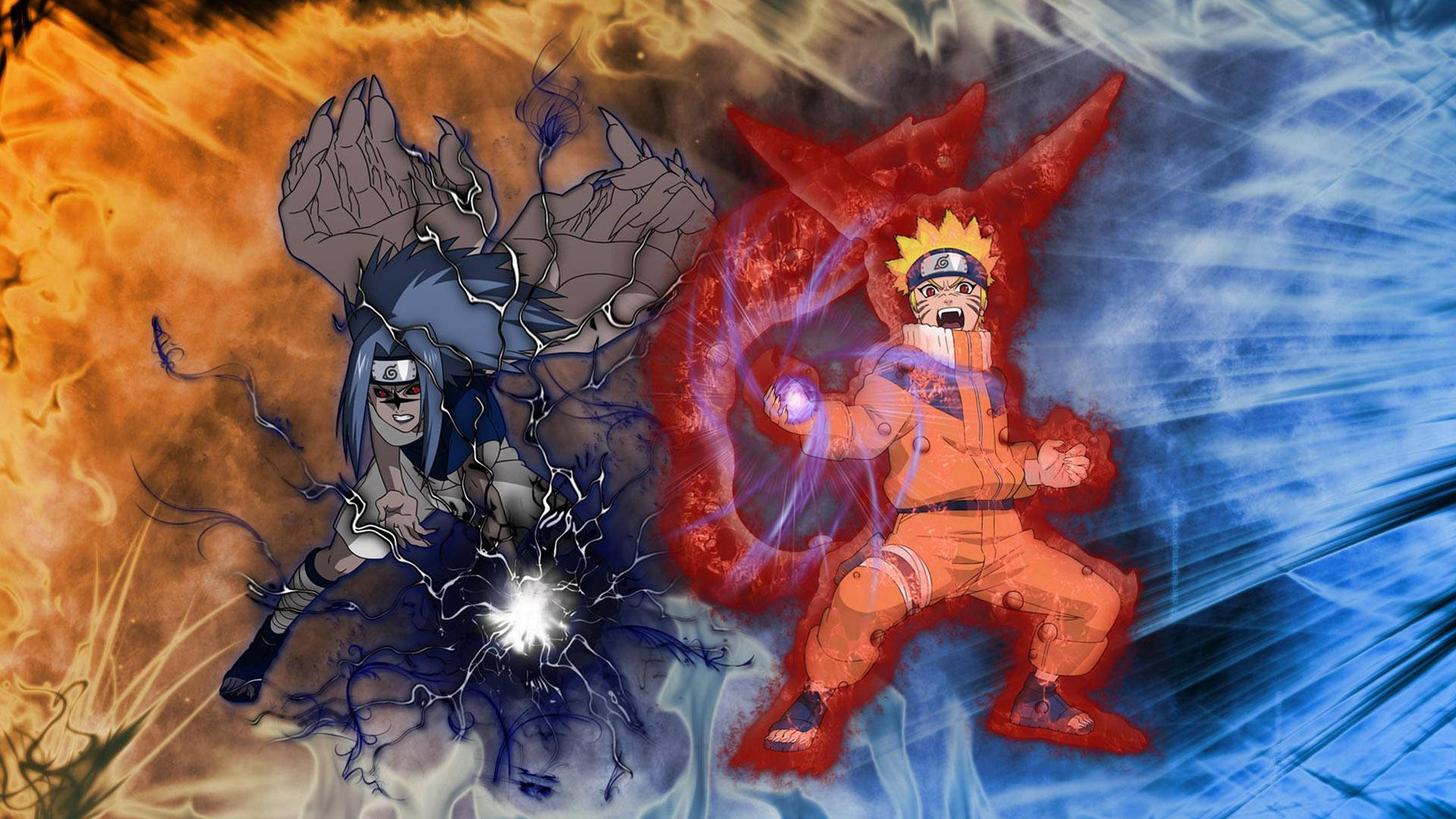 Unge Naruto og Sasuke forvandling Wallpapers