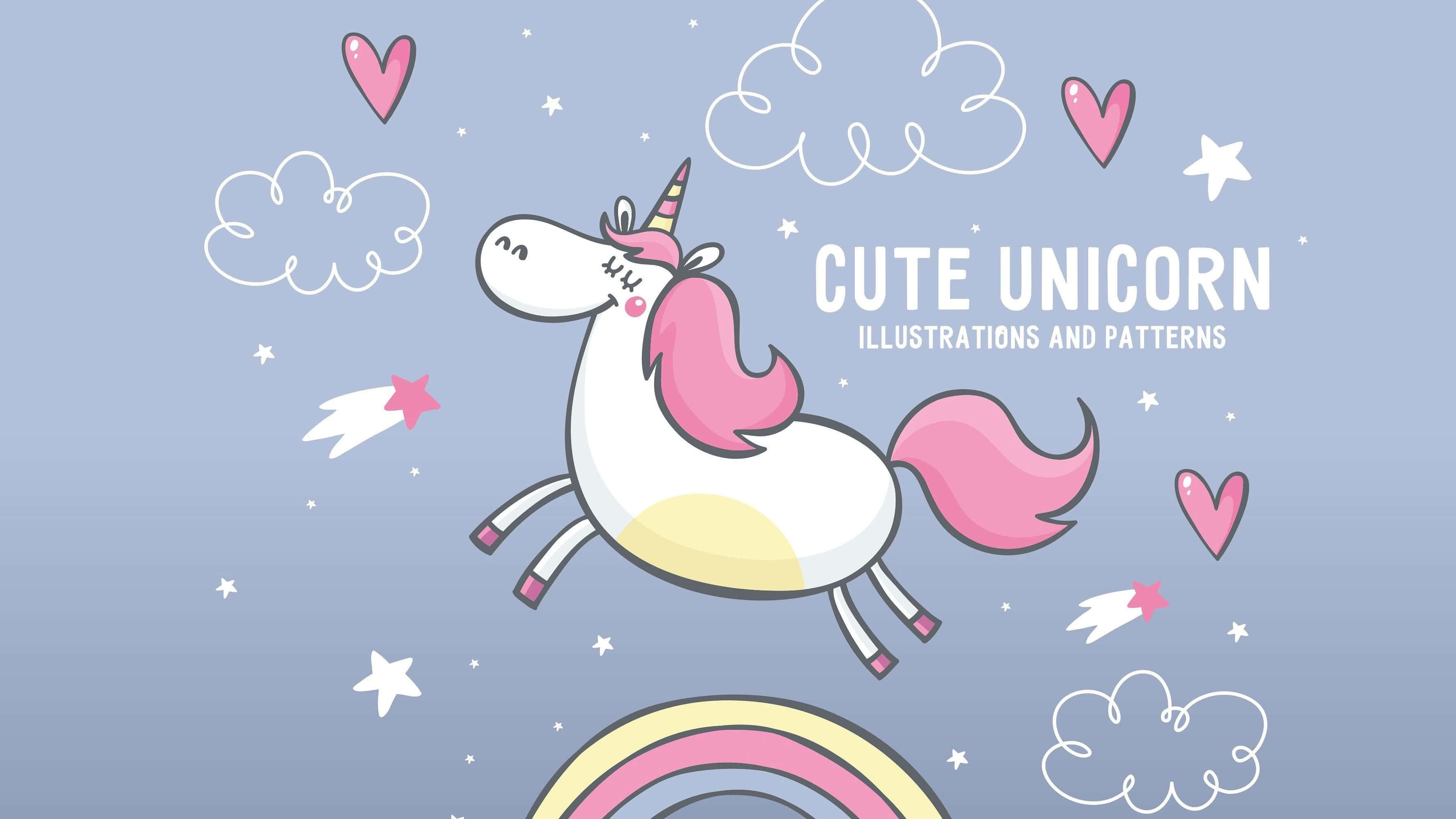Unicorn Æstetisk Børnekunst Wallpapers