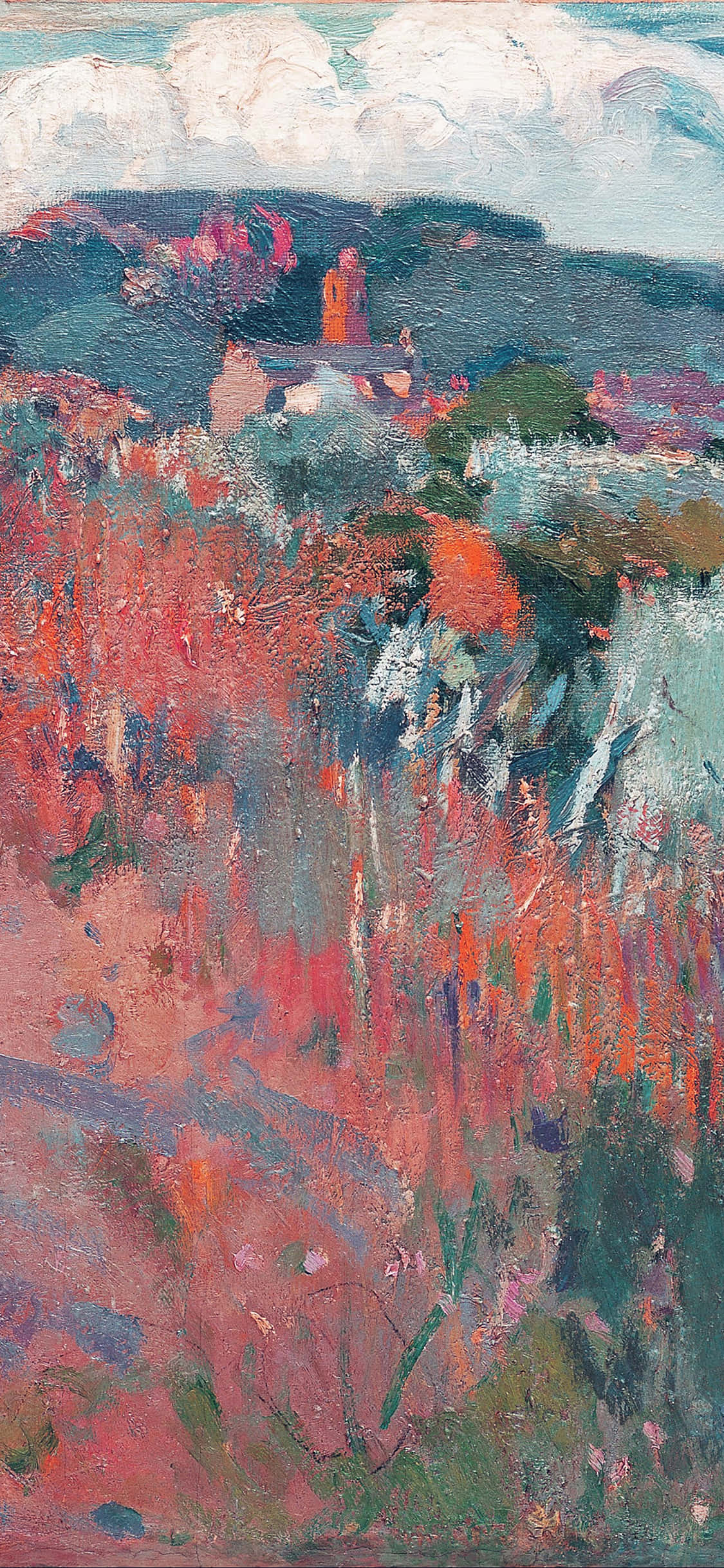 Unikt abstrakt akvarelmaleri til iPhone Wallpapers