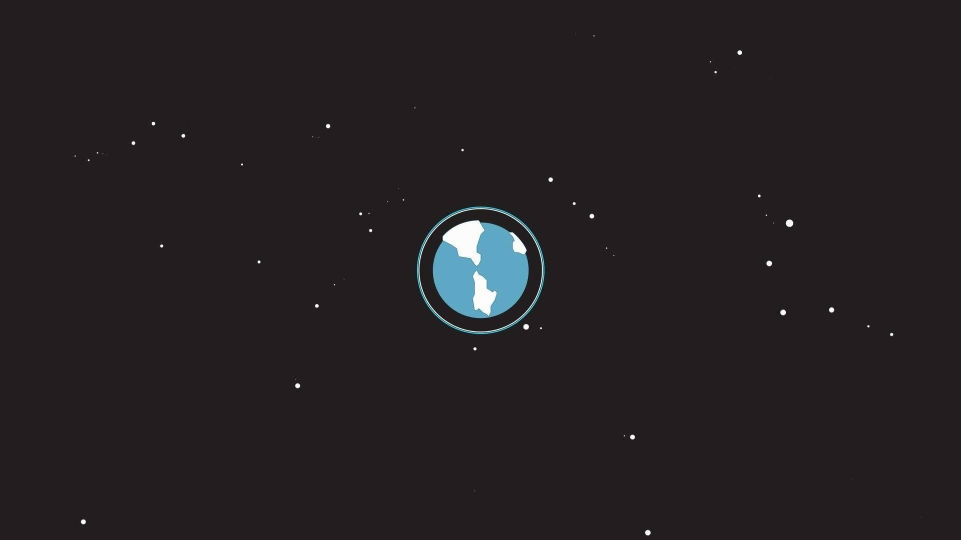 Minimalistisk Jord- og stjernetapet — Minimalistisk Wallpapers