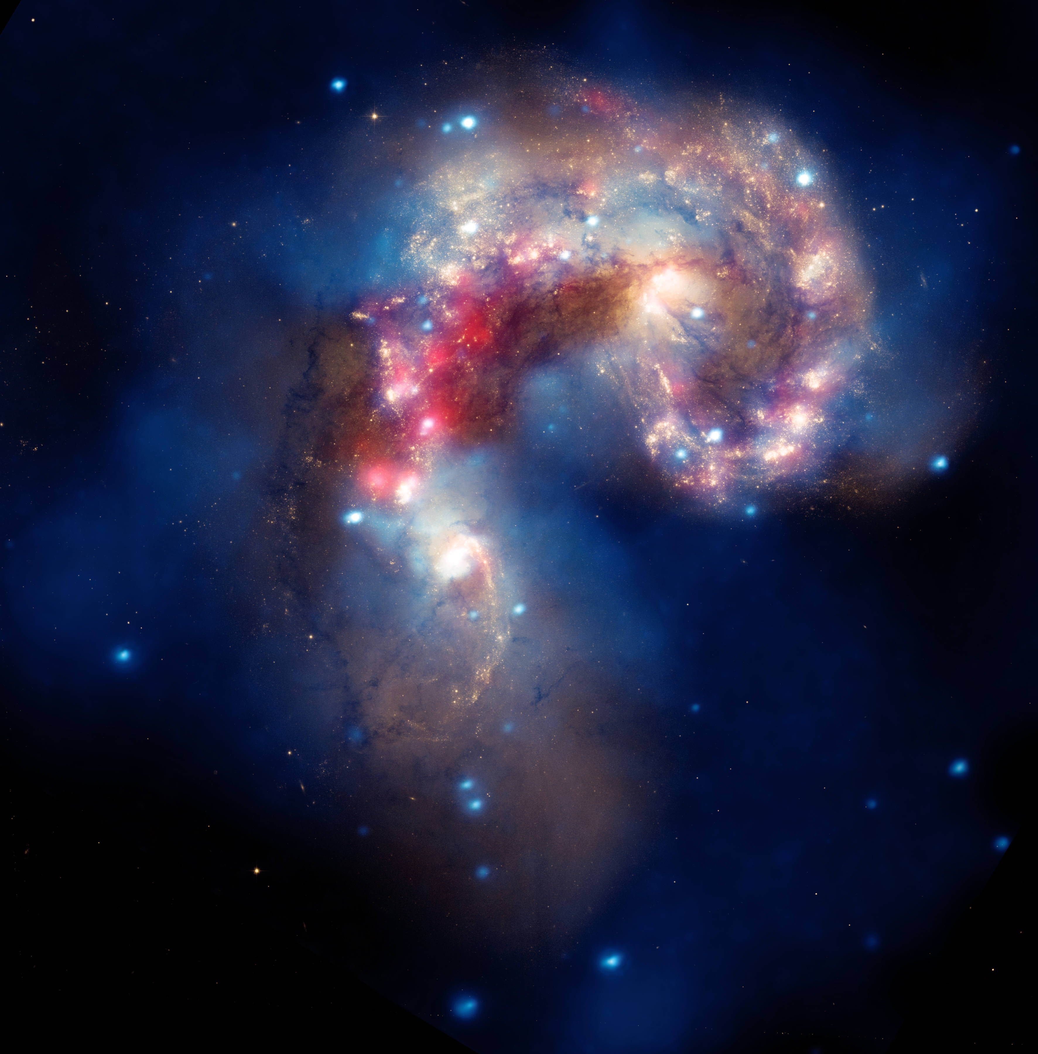 Uregelmæssig galakse med kosmisk støv i rummet Wallpapers