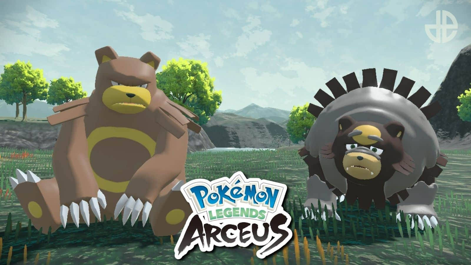 Ursaring og Ursaluna Pokemon Legends: Arceus illustration. Wallpapers