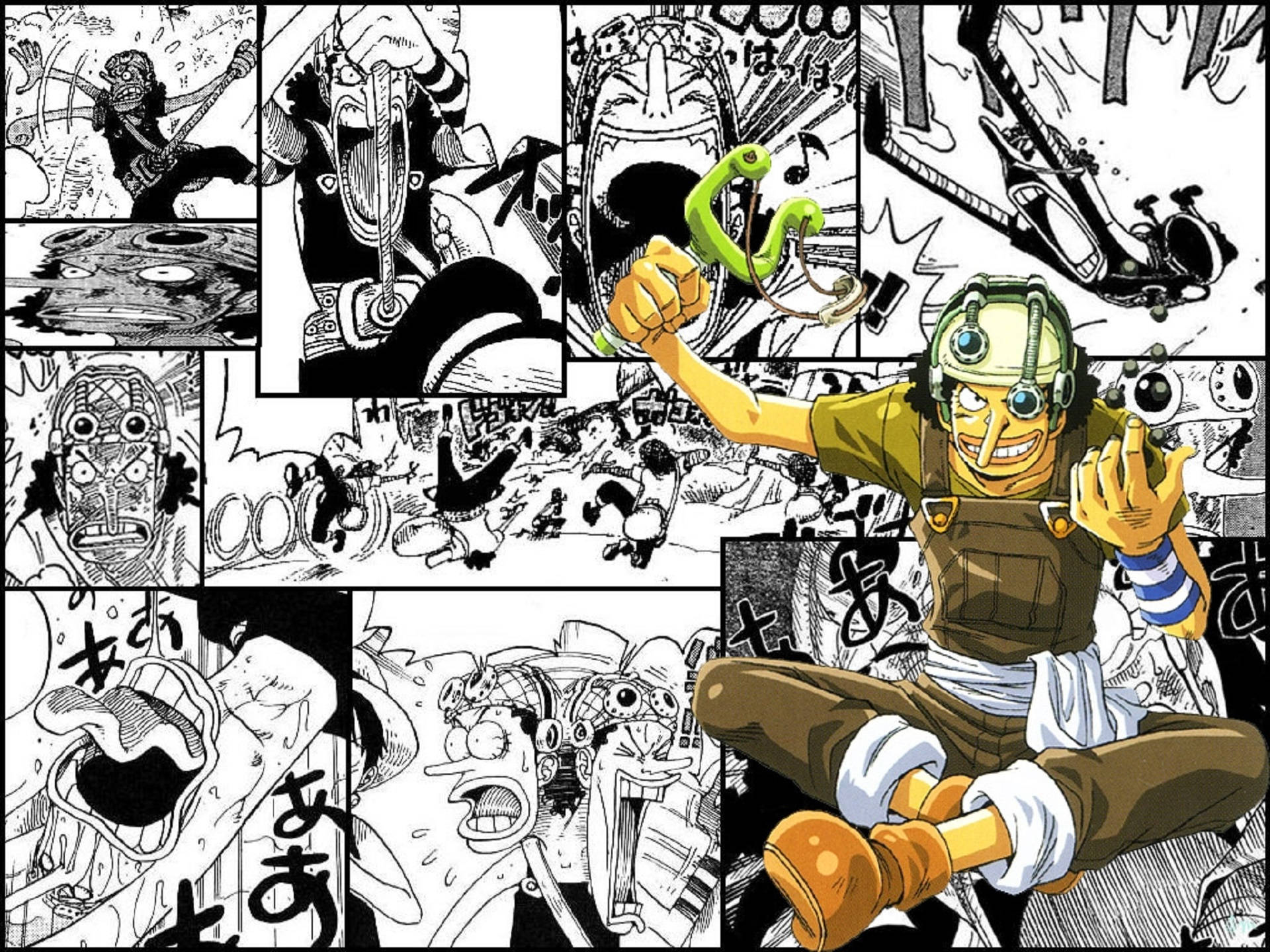 Usopp Sjove Øjeblikke Manga Panel Wallpapers