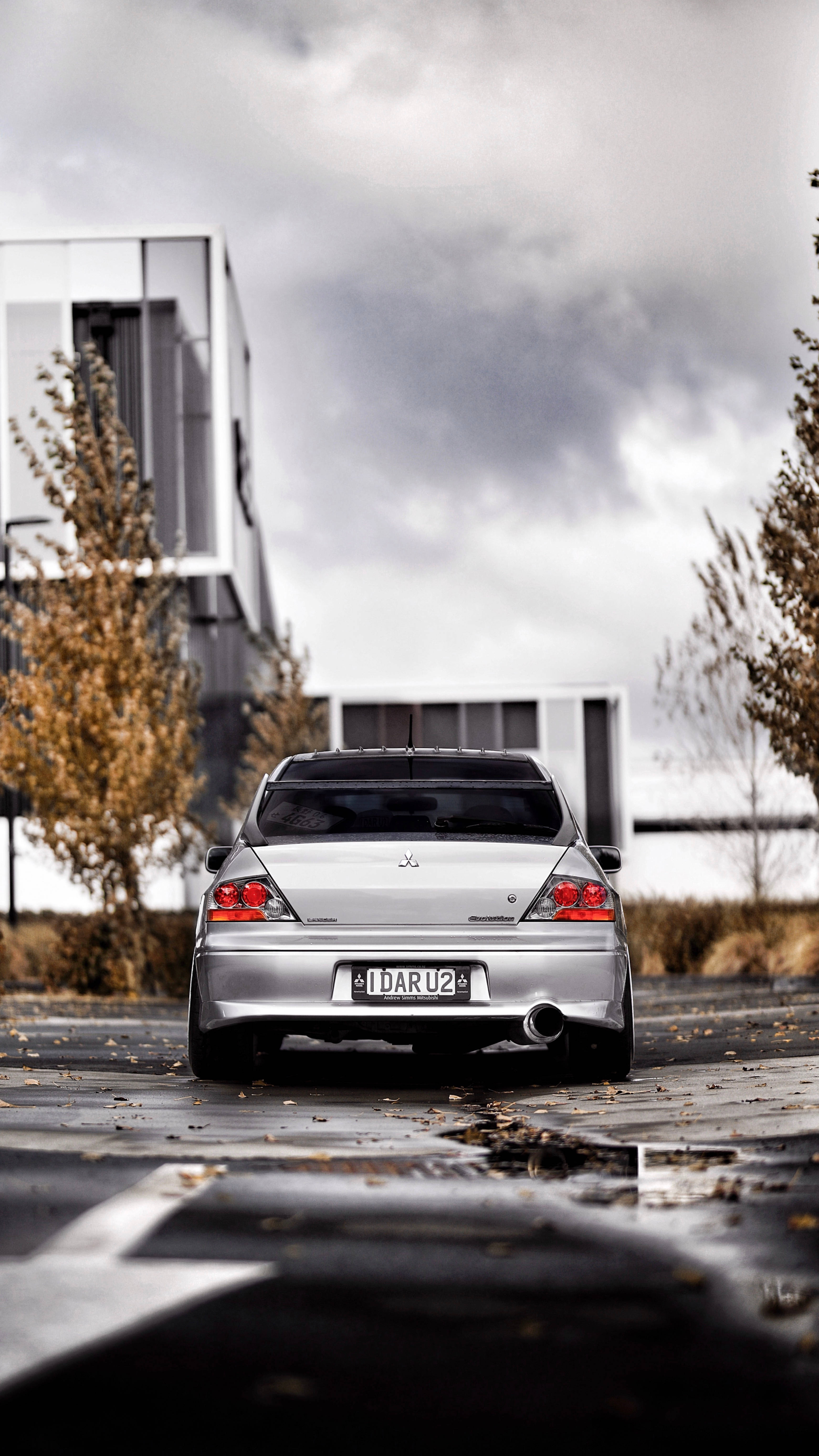 Våd teal og sort JDM-bil Wallpapers