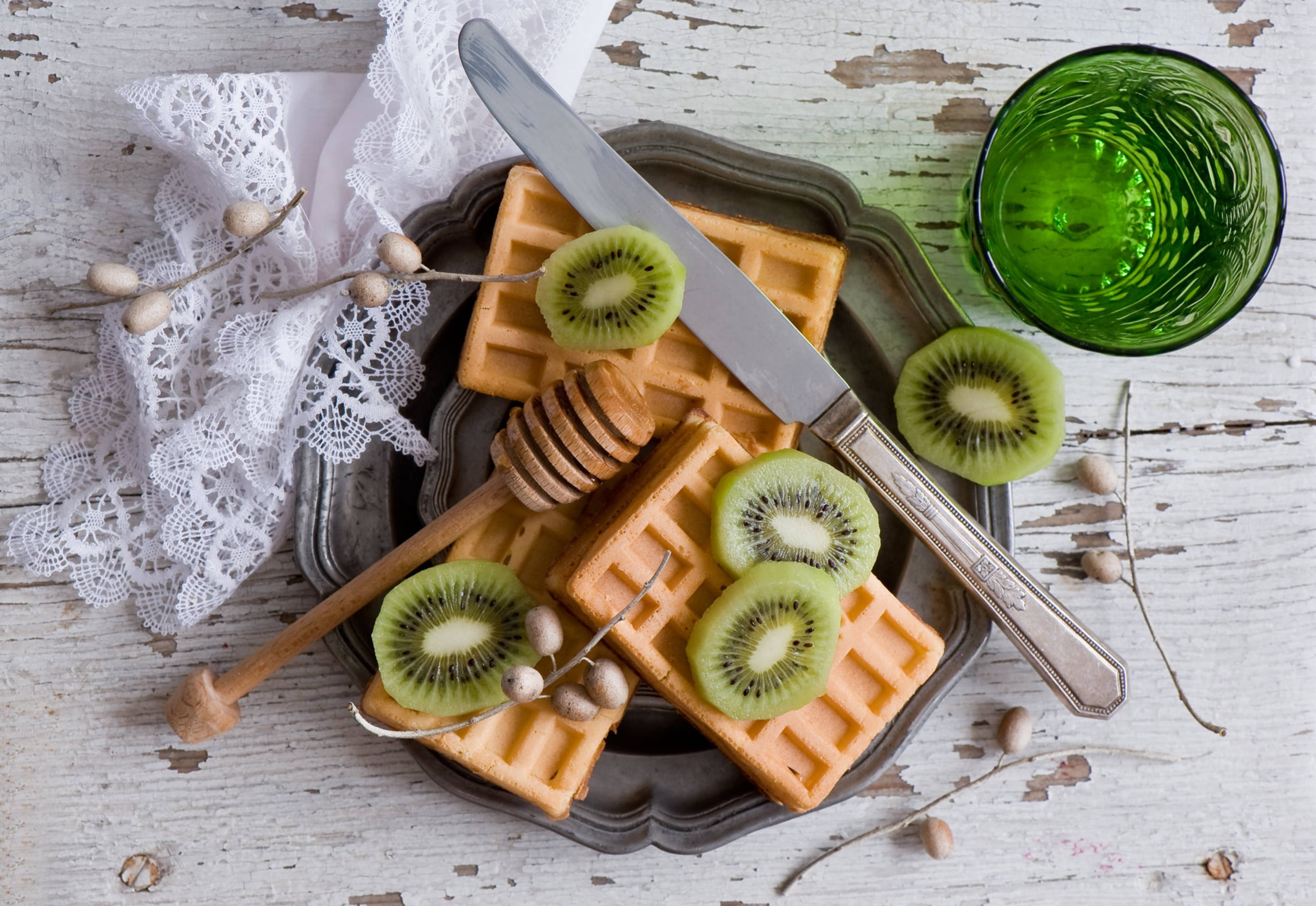 Vafler kiwi flad vinkel Wallpapers