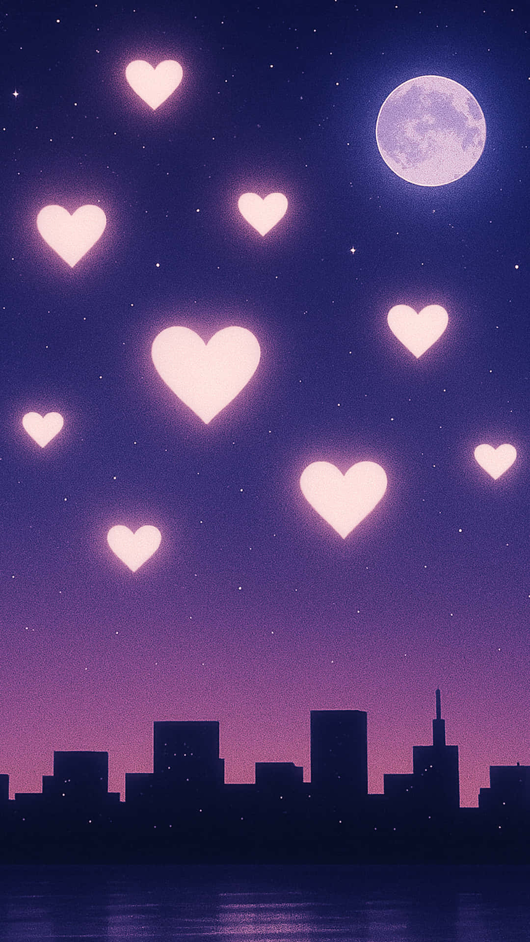 Valentine's Day kærlighed med måne Wallpapers