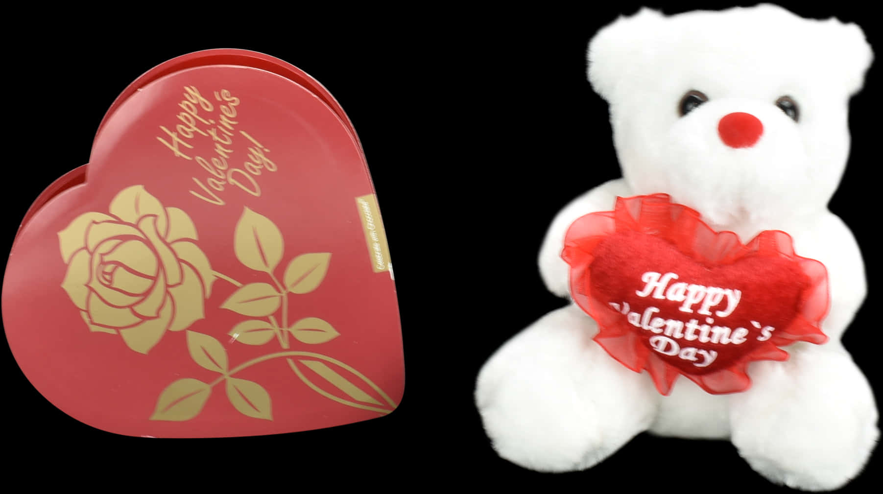 Valentinsdag bamse og chokoladeæske Wallpapers