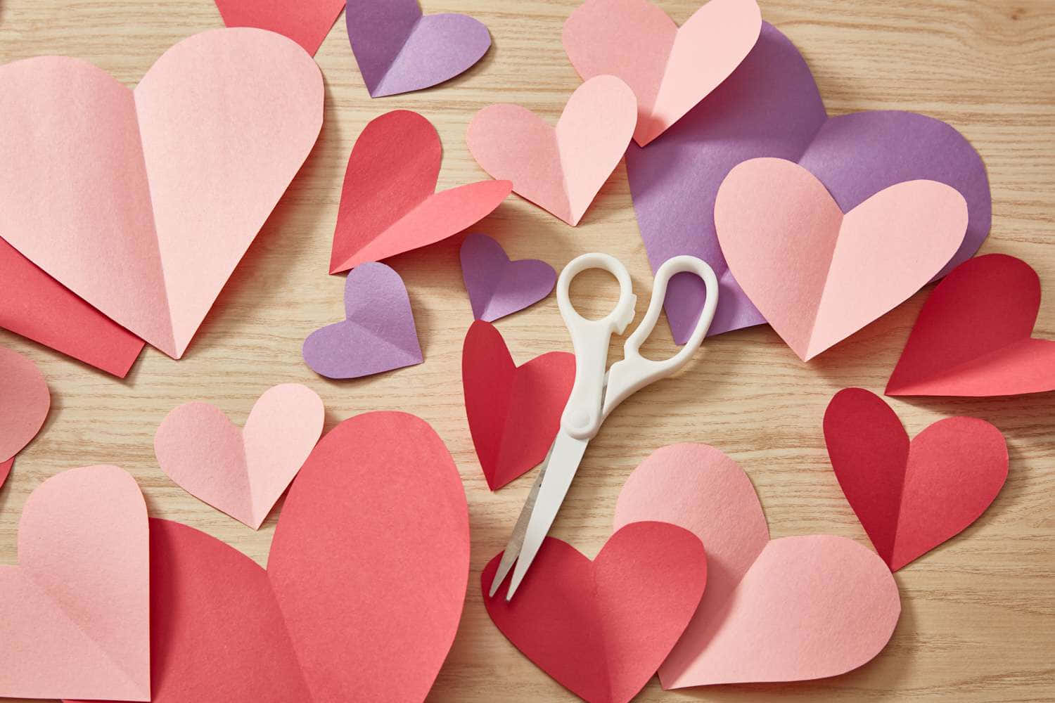 Valentinsdag Hjerte Papirklip Billede Wallpapers