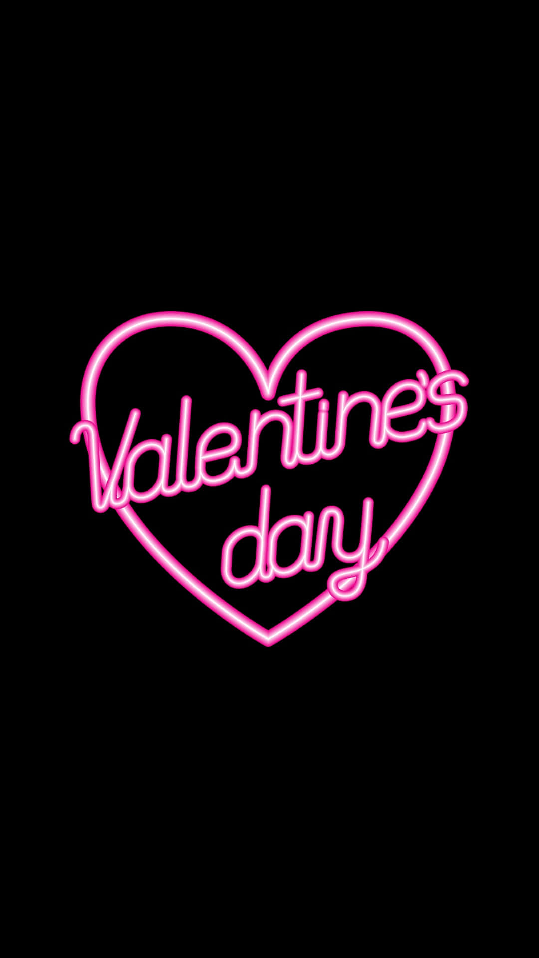 Valentinsdag telefon pink neon lys Wallpapers