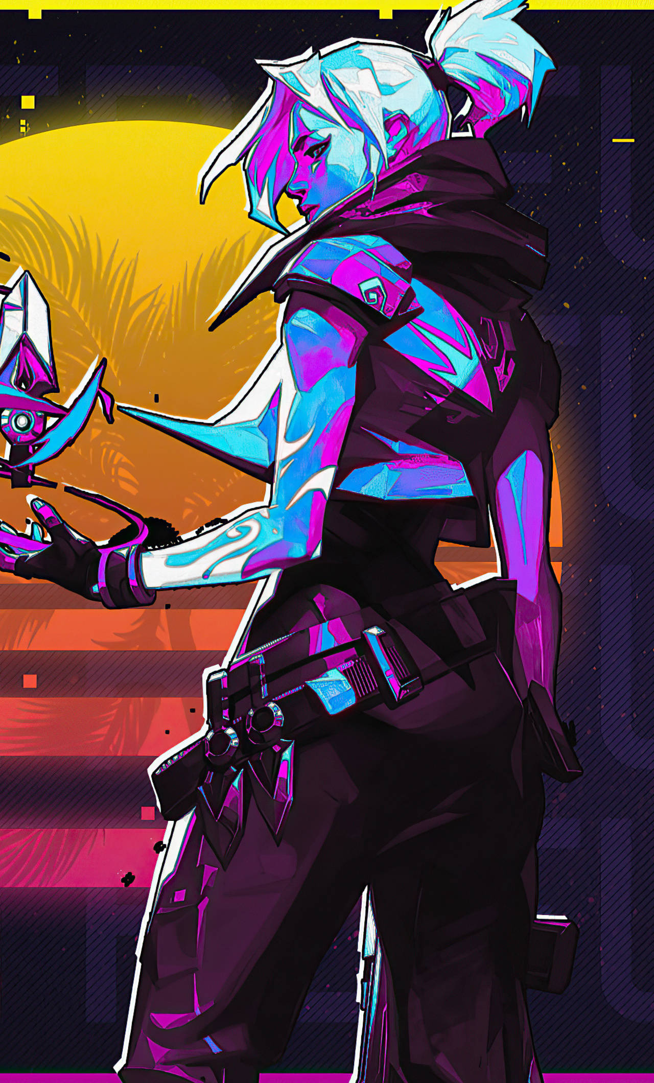 Valorant Jett Neon Kunstværk Wallpapers