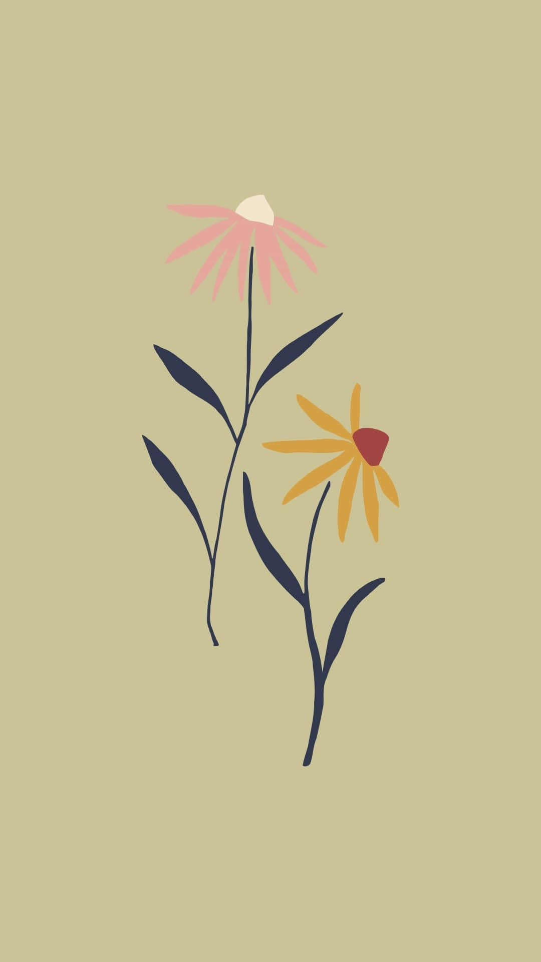 Vektorkunst Blomster Salvie Æstetik Wallpapers