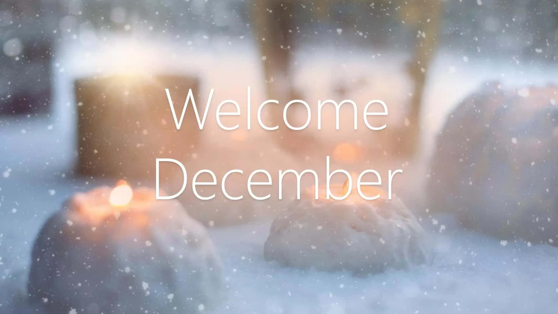 Velkommen December Vintersne Lys Wallpapers