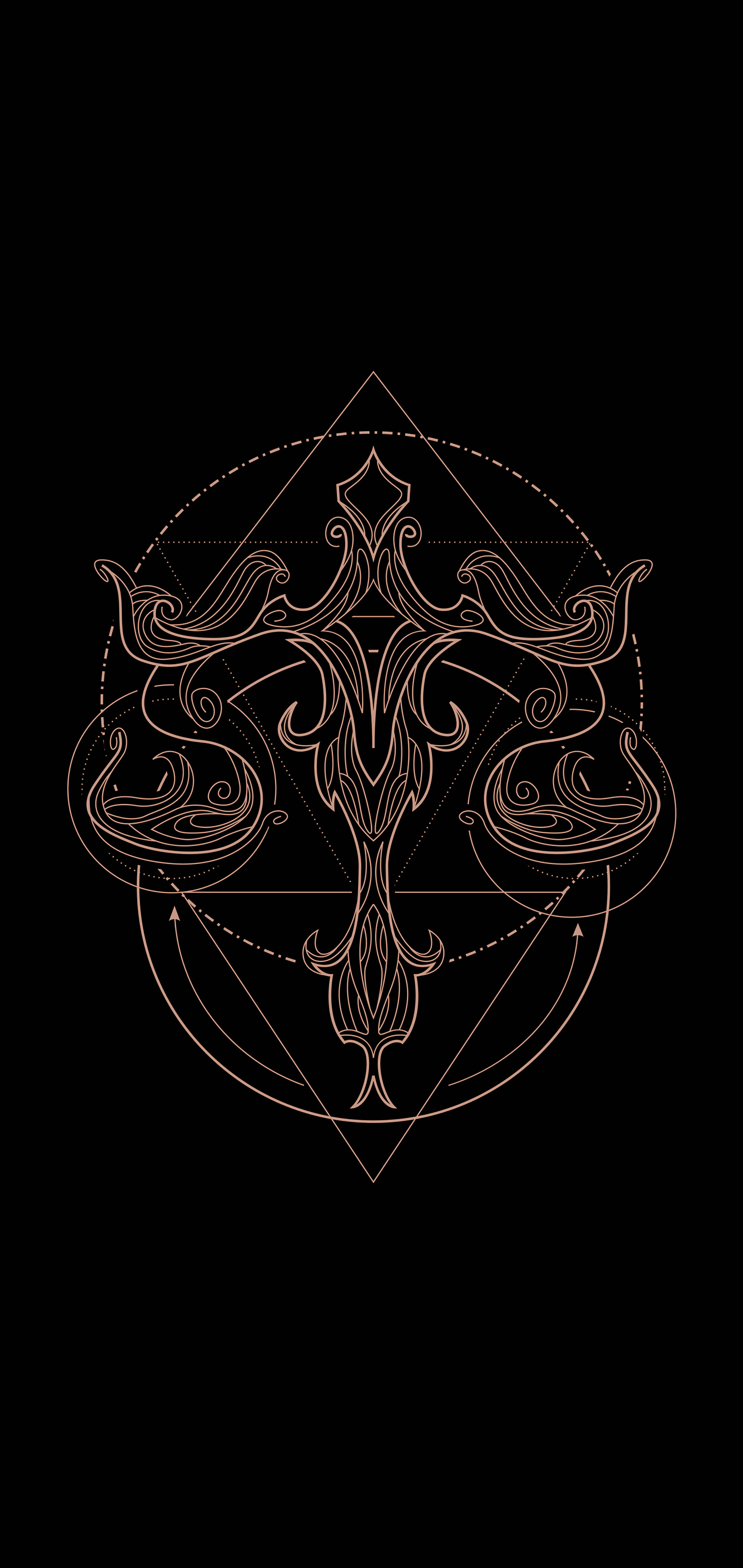 Vægten stjernetegn linjekunst Wallpapers