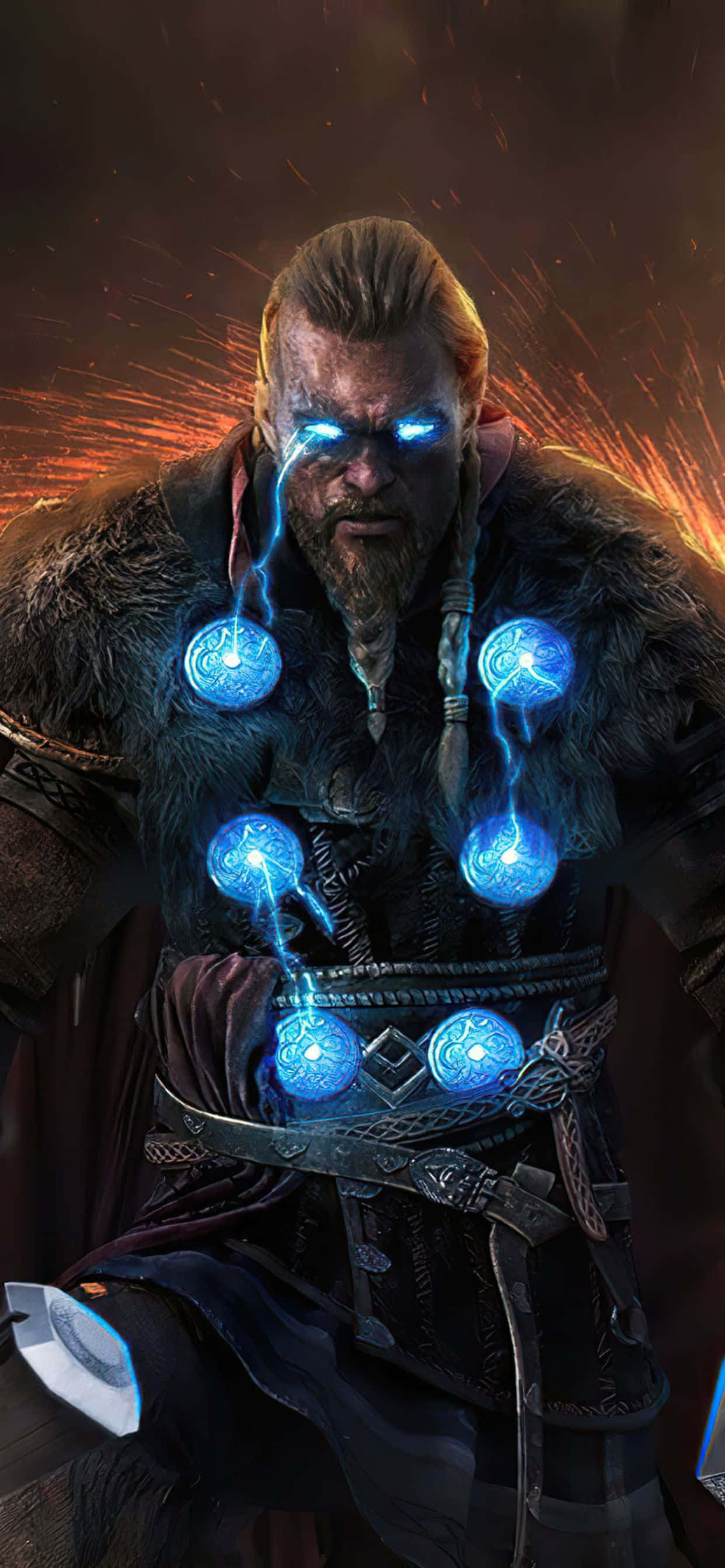 Viking Eivor Kunstværk iPhone Xs Max Assassin's Creed Valhalla Baggrund Wallpapers