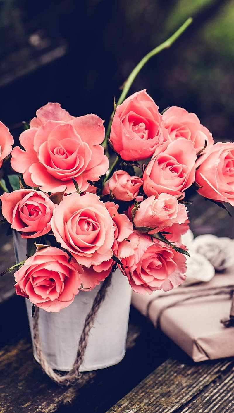 Vintage blomsteræstetik lyserøde roser Wallpapers