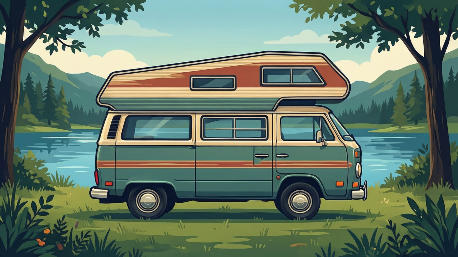 Vintage Campingvogn Wallpapers
