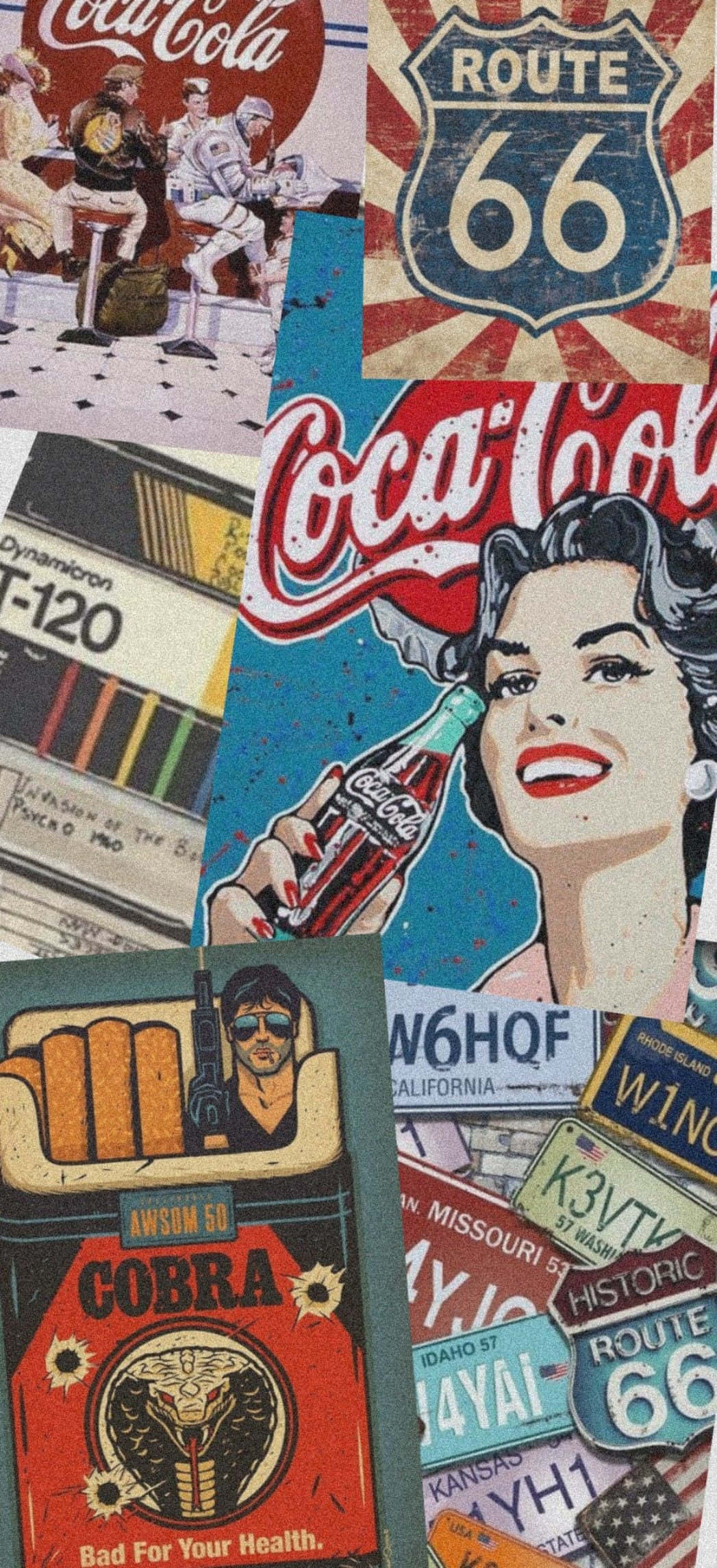 vintage coca cola plakatsæt Wallpapers
