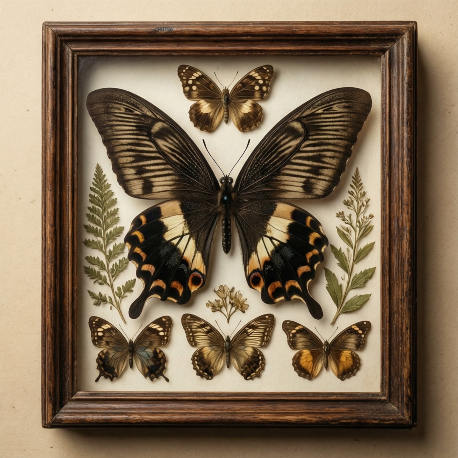Vintage-pressede sommerfugle Wallpapers