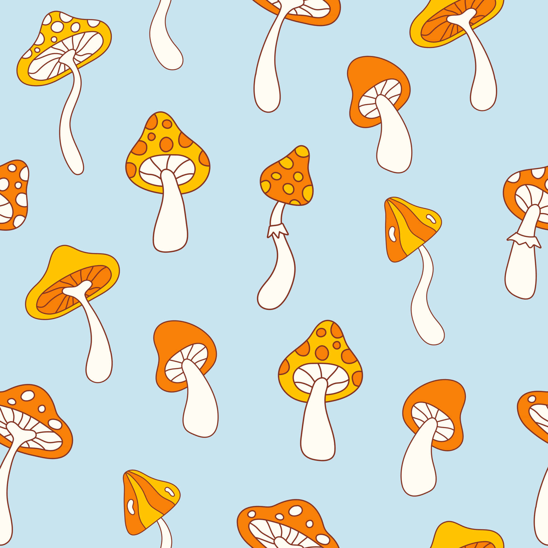 Vintage sød svamp blomster hippie Wallpapers